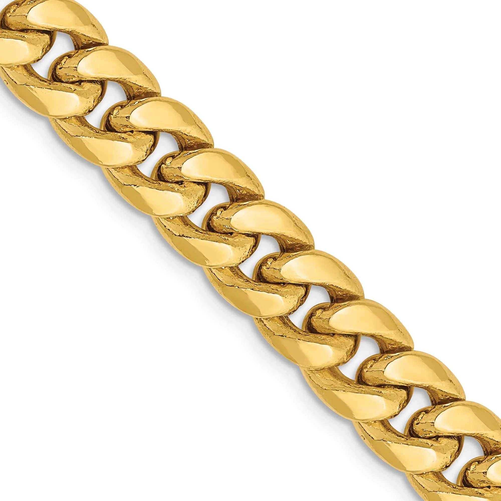 Miami Cuban Chain 14K Yellow Gold Necklace Size 24" - Image 2
