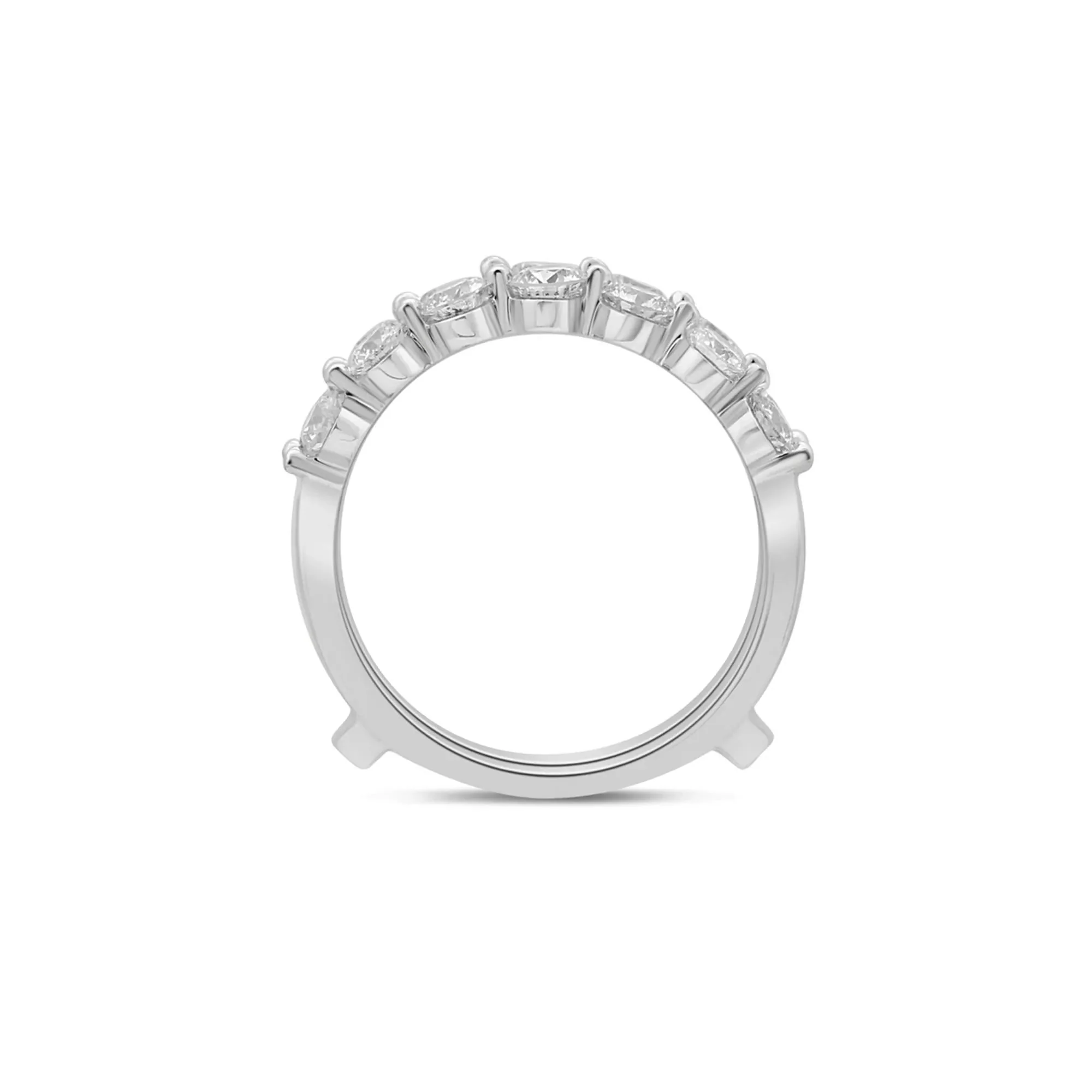 1/2 CT. Tw. Lab Grown Diamond Ring Enhancer 14K White Gold Size 6 - Image 2