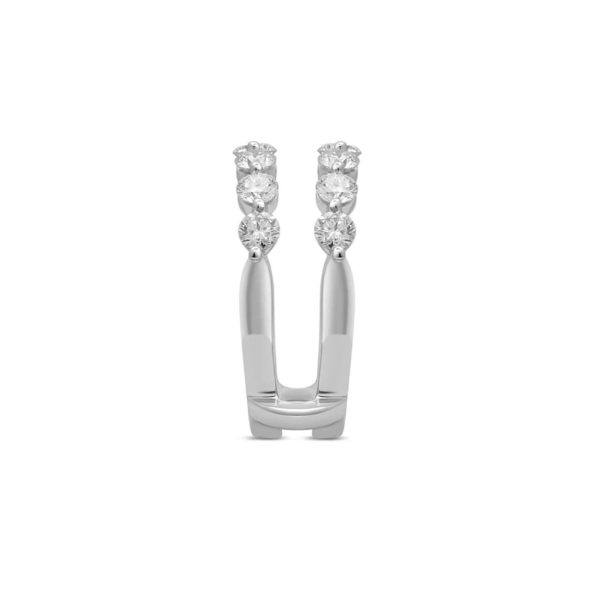1/2 CT. Tw. Lab Grown Diamond Ring Enhancer 14K White Gold Size 9 - Image 3
