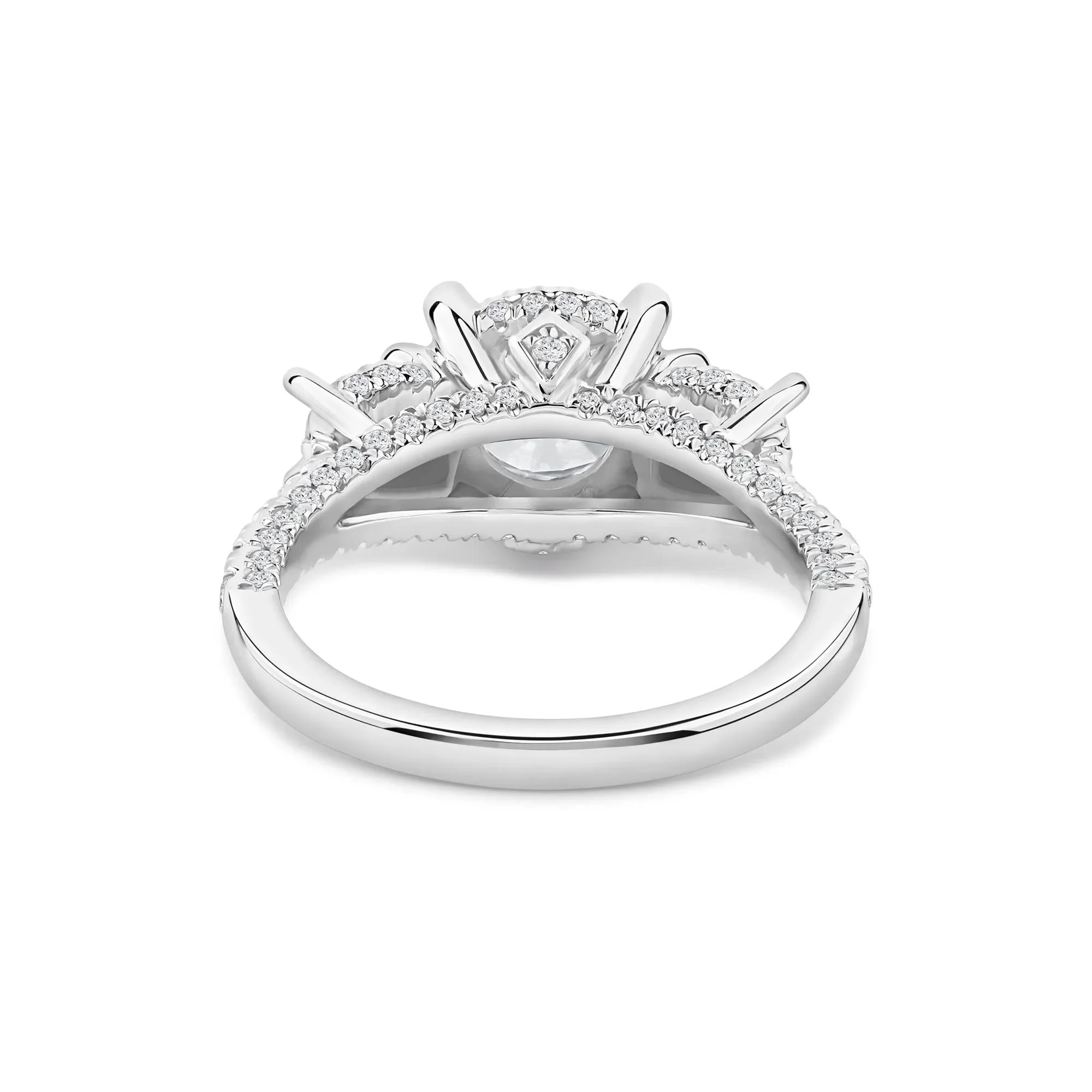2 3/4 CT. Tw. Lab Grown Diamond Engagement Ring 10K White Gold Round Brilliant Cut Size 8.5 2mm - Image 4
