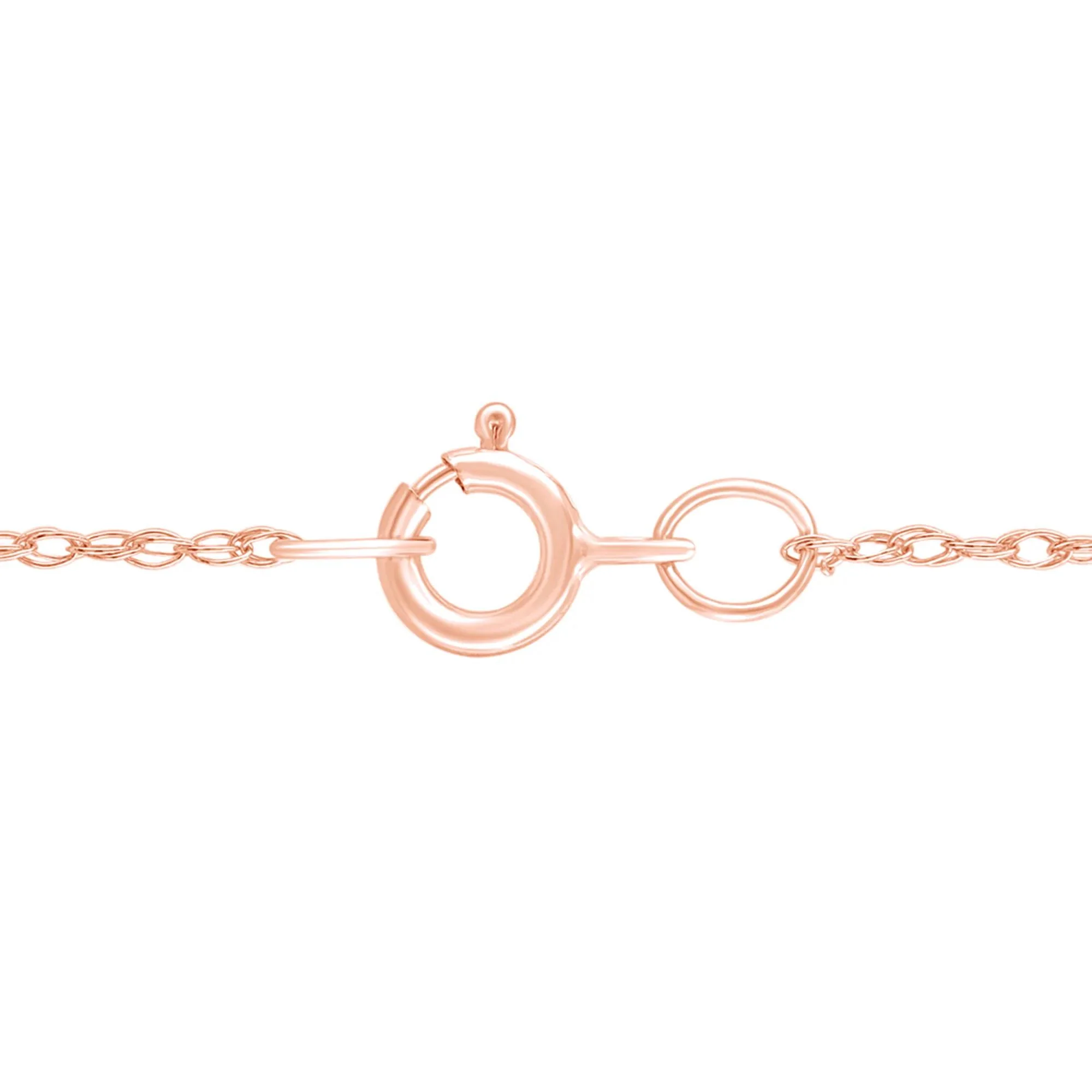1/4 CT. Tw. Diamond Cross Pendant Necklace 14K Rose Gold Size 18" - Image 3