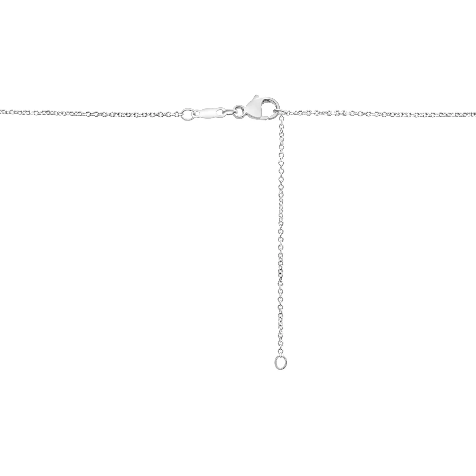 Sky Blue Topaz Pendant Necklace & Earring Set .925 Sterling Silver White Size 17" - Image 5