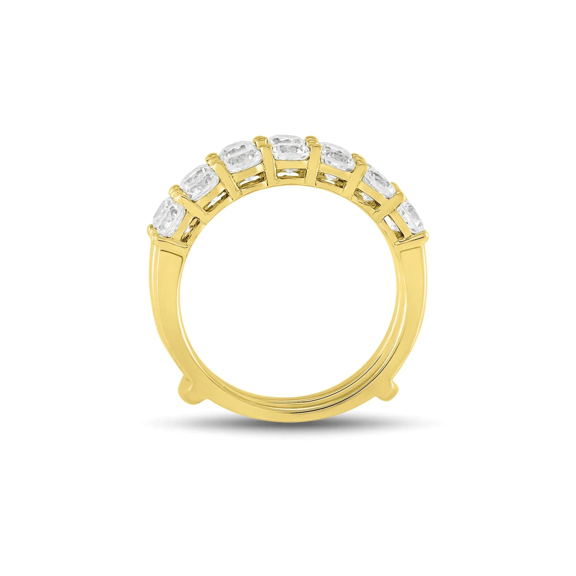 2 CT. Tw. Lab Grown Diamond Ring Enhancer 14K Yellow Gold Round Brilliant Cut Size 5.5 1mm - Image 2