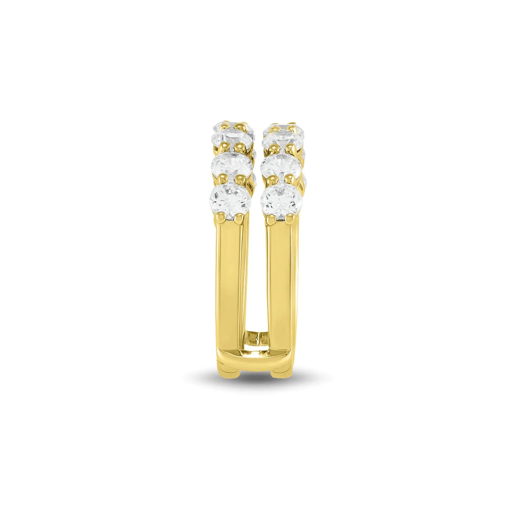 2 CT. Tw. Lab Grown Diamond Ring Enhancer 14K Yellow Gold Round Brilliant Cut Size 9 1mm - Image 3