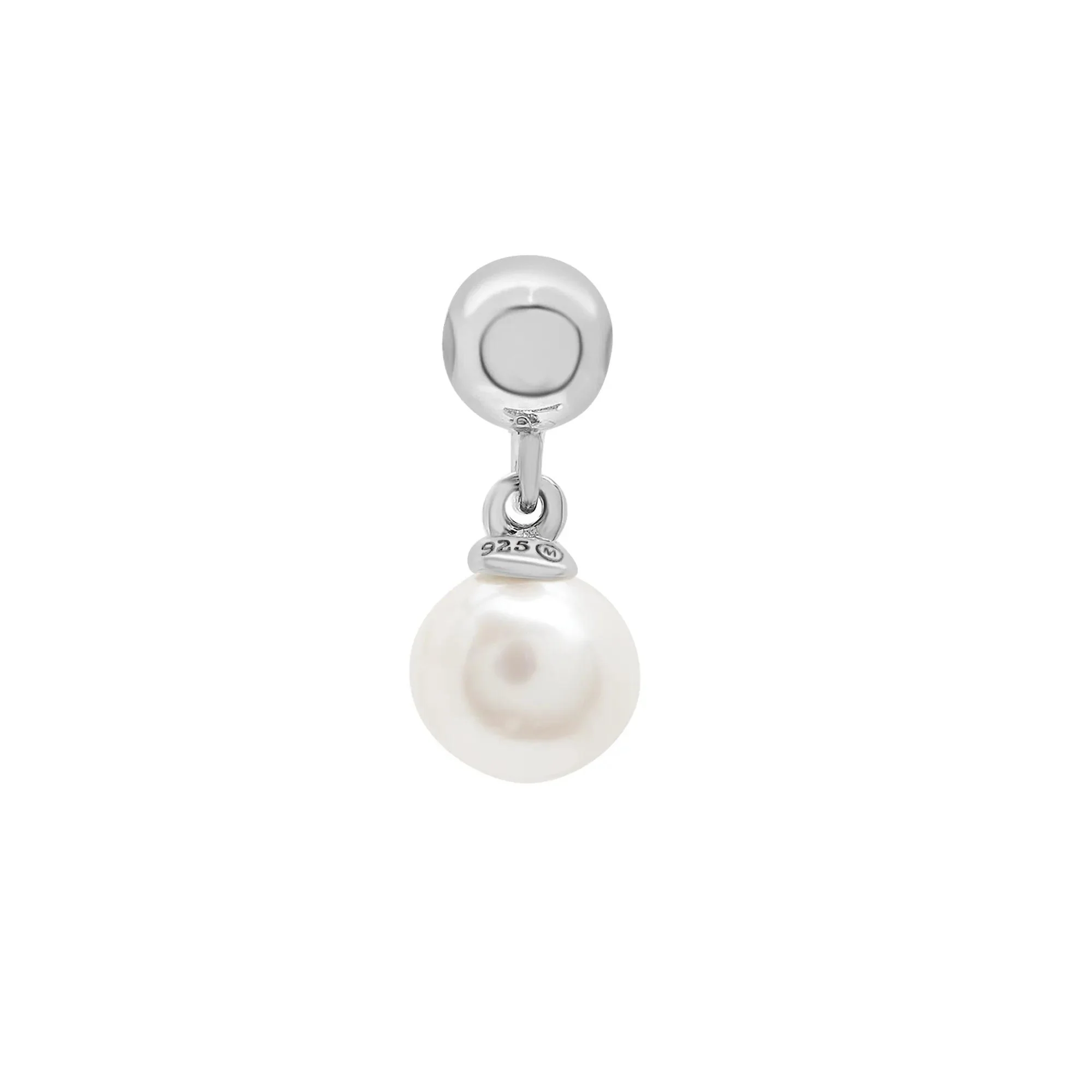 Freshwater Culture Pearl Bead Charm .925 Sterling Silver White Size 11.50mm - Image 7