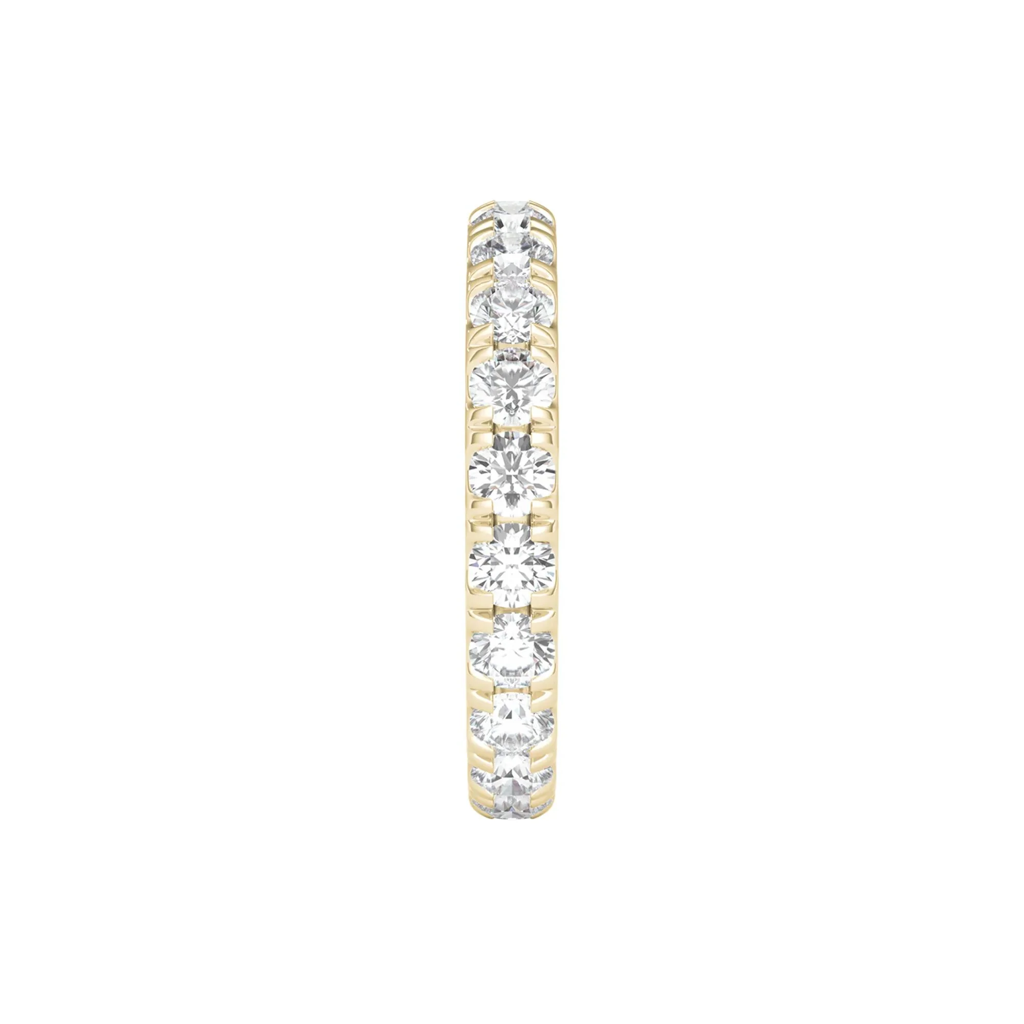 2 CT. Tw. Lab Grown Diamond Comfort Fit Eternity Band Ring 14K Yellow Gold Round Brilliant Cut Size 8.5 2mm - Image 3