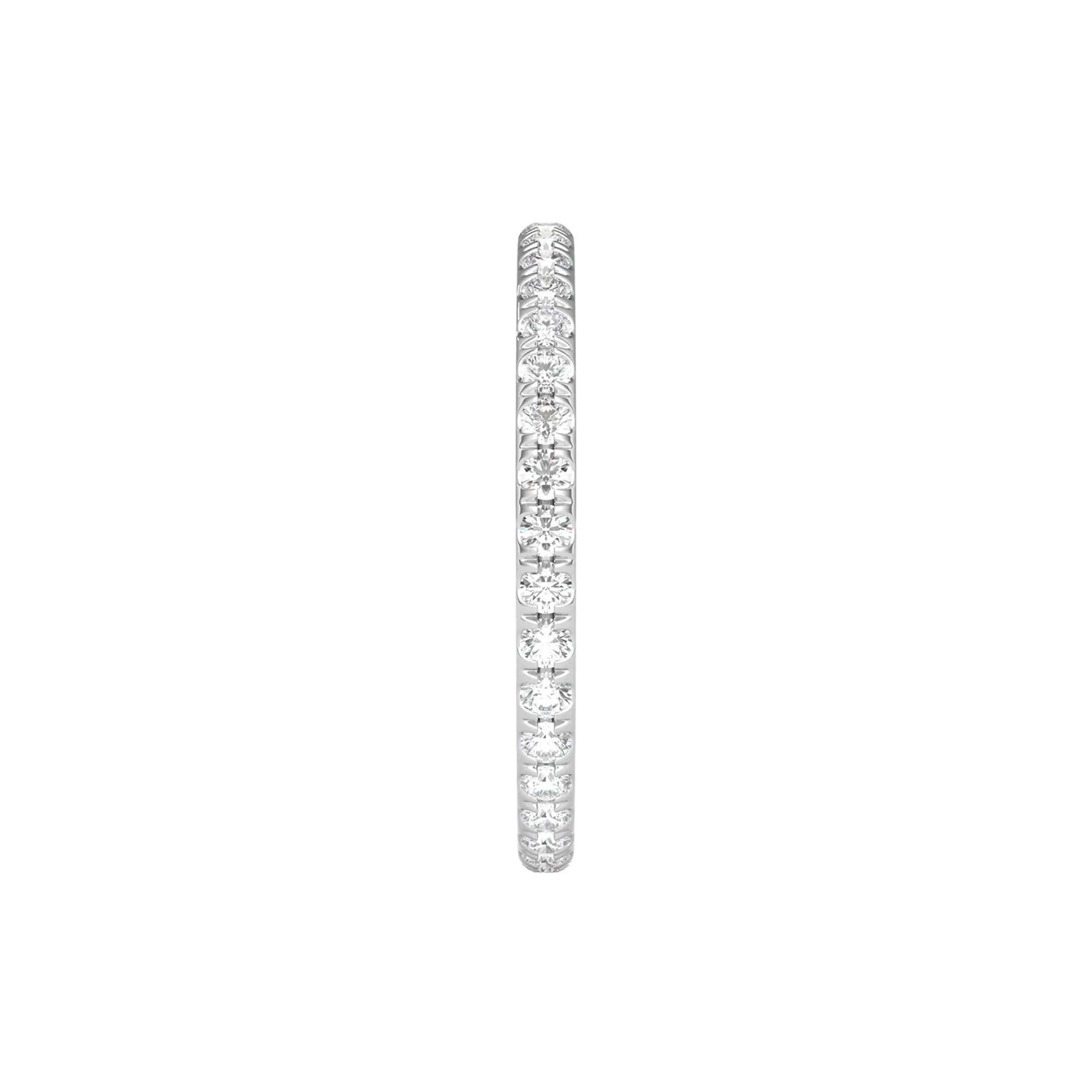 1/2 CT. Tw. Lab Grown Diamond Comfort Fit Eternity Band Ring Platinum Round Brilliant Cut White Size 7 2mm - Image 3