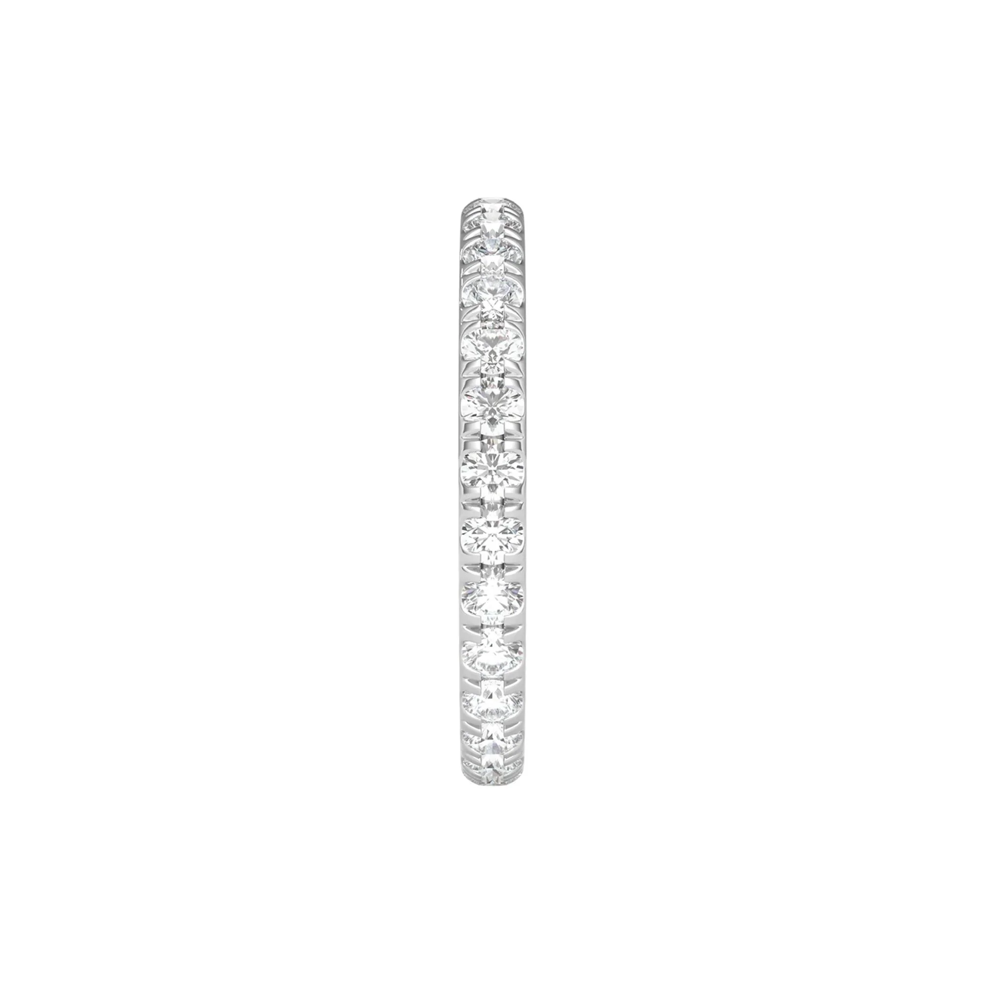 1 CT. Tw. Lab Grown Diamond Comfort Fit Eternity Band Ring Platinum Round Brilliant Cut White Size 6.5 2mm - Image 3