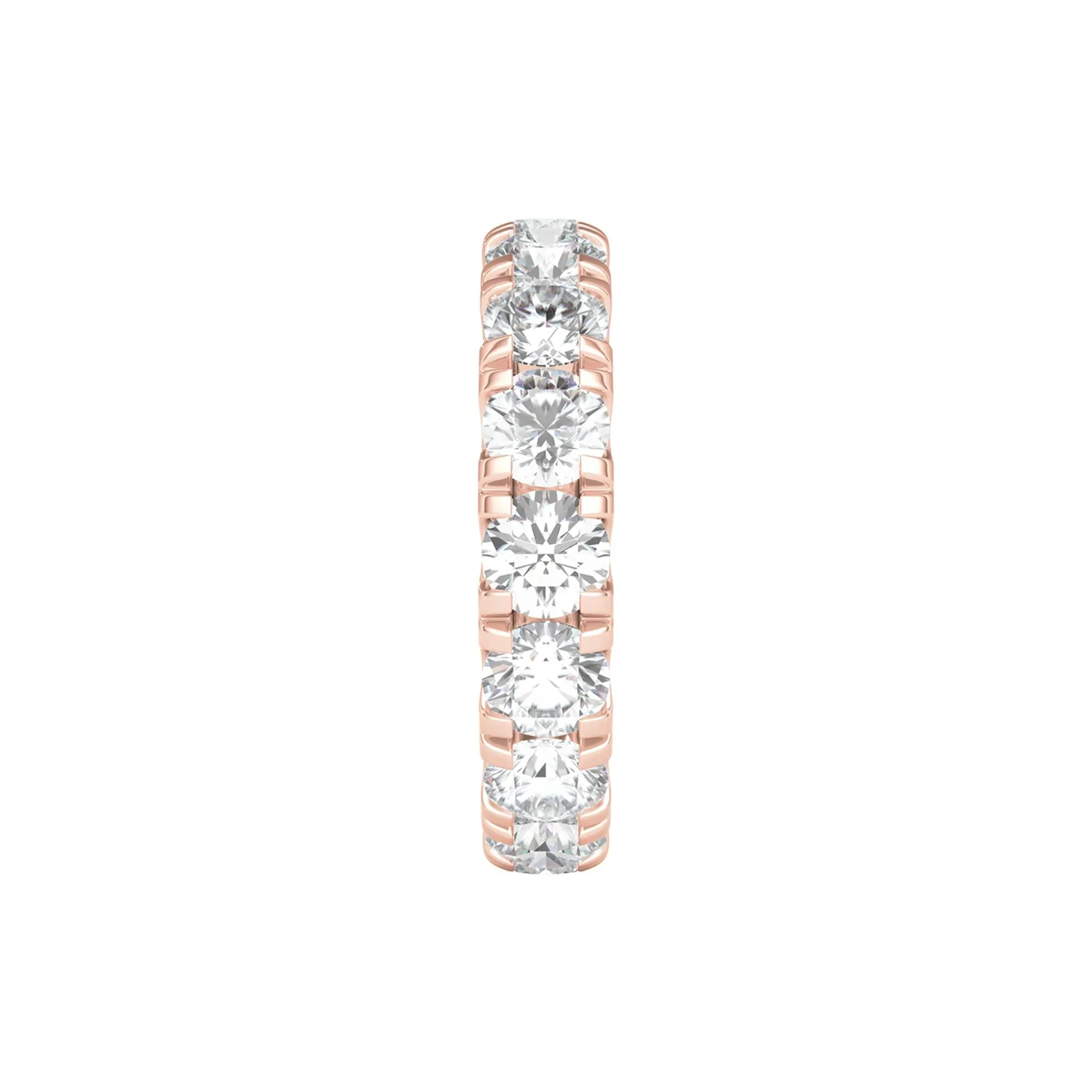 5 CT. Tw. Lab Grown Diamond Comfort Fit Eternity Band Ring 14K Rose Gold Round Brilliant Cut Size 9 2mm - Image 3