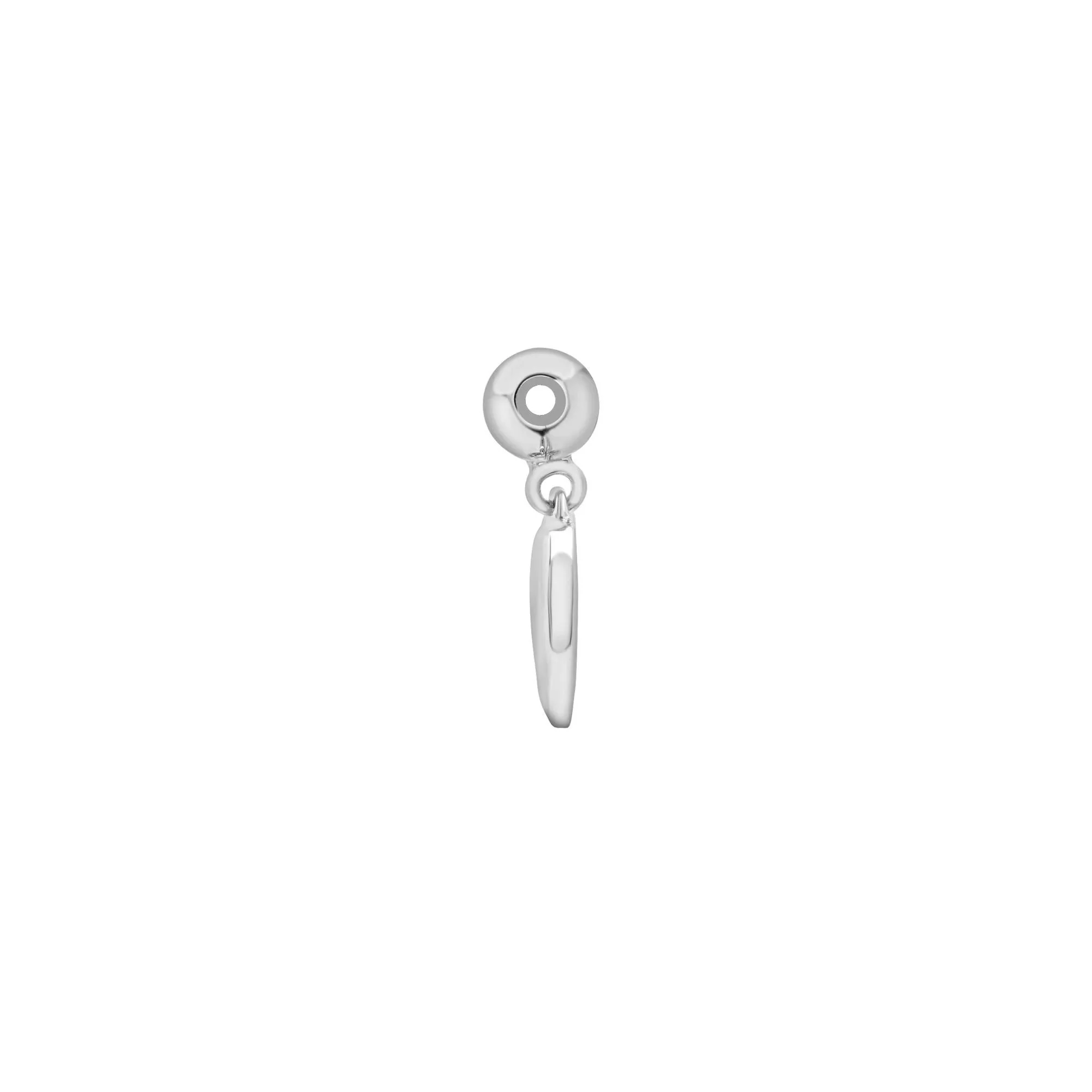 Diamond Accent Broken Heart Bead Charm .925 Sterling Silver White Size 13.00mm - Image 6