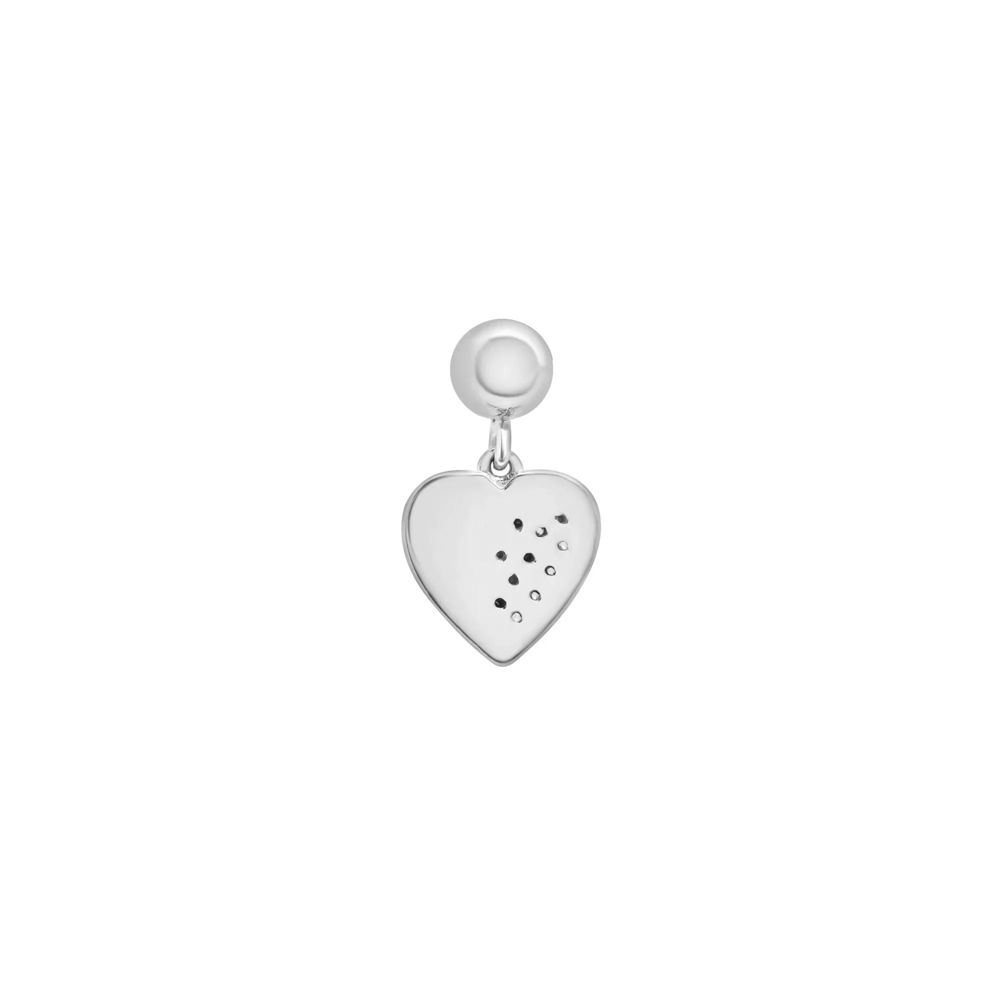 Diamond Accent Broken Heart Bead Charm .925 Sterling Silver White Size 13.00mm - Image 7