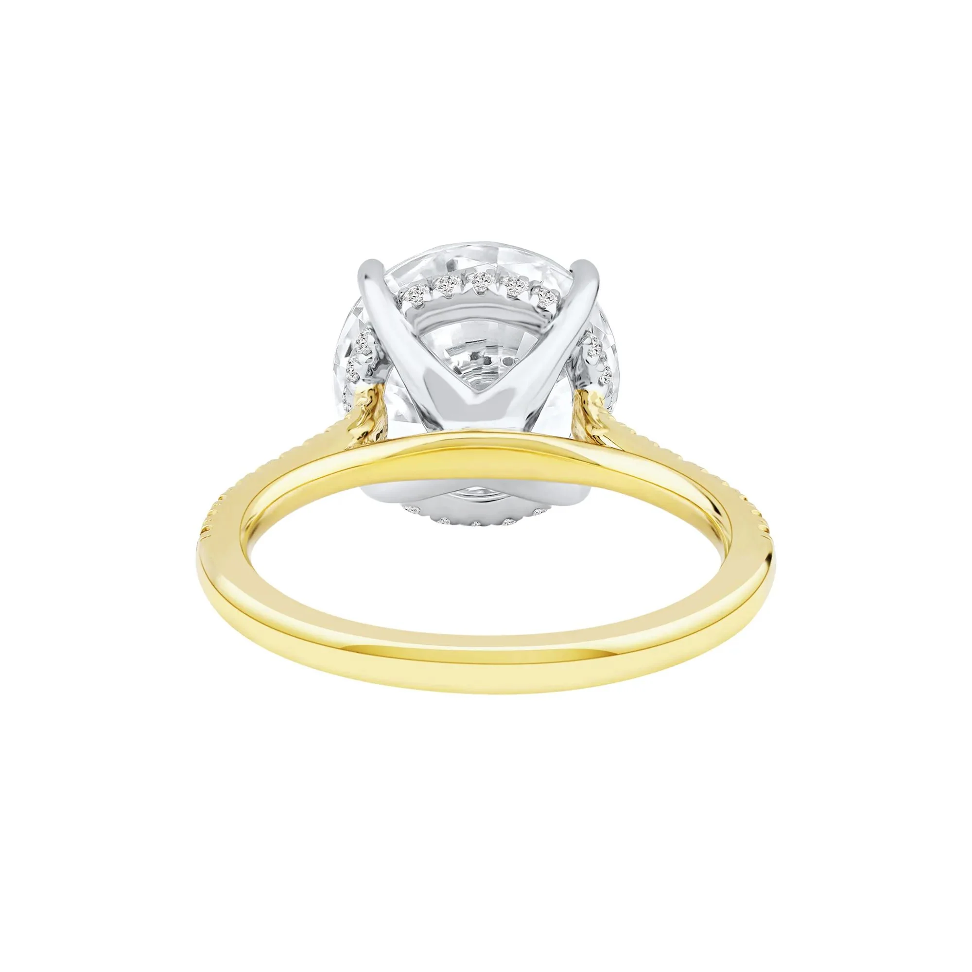 5 1/3 CT. Tw. Lab Grown Diamond Round Engagement Ring 14K Yellow Gold Round Brilliant Cut Size 5.5 2mm - Image 4