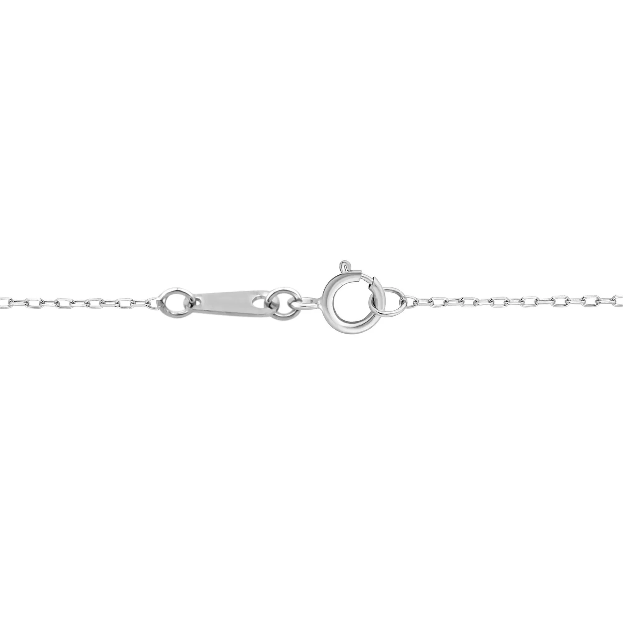 1/10 CT. Tw. Tanzanite and Diamond Cross Pendant Necklace 10K White Gold Size 18" - Image 3