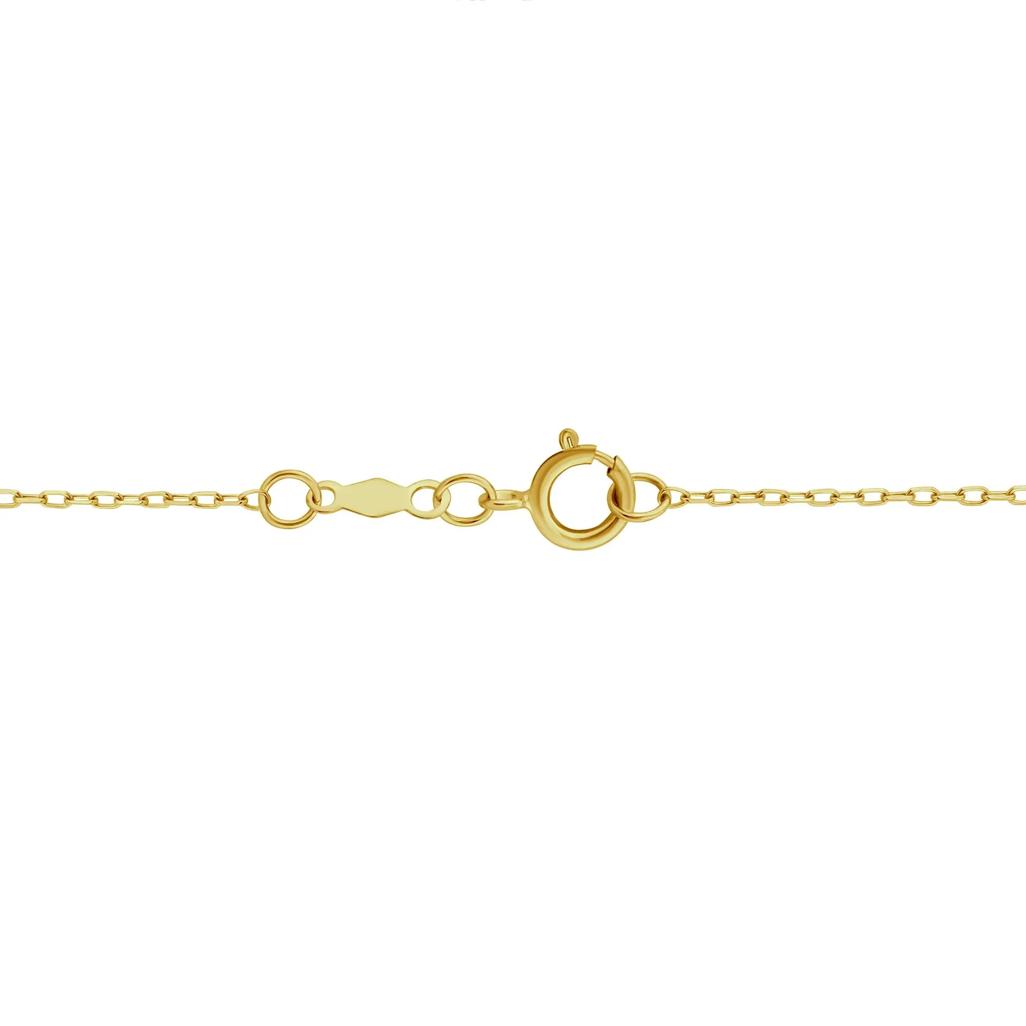 Ruby and Diamond Accent Drop Pendant Necklace 10K Yellow Gold Size 18" - Image 3