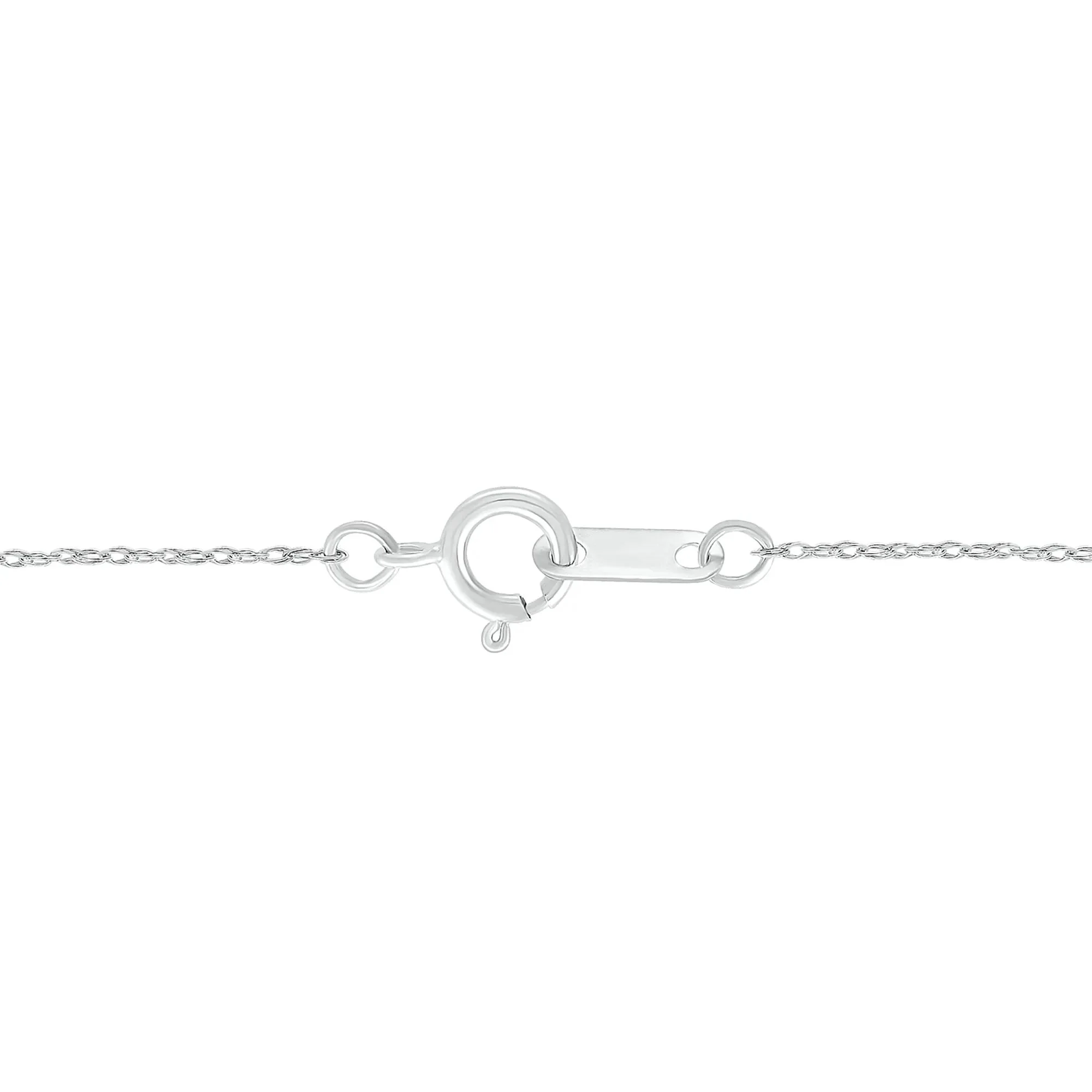 1/10 CT. Tw. Diamond Dog Pendant Necklace .925 Sterling Silver White Size 18" - Image 3