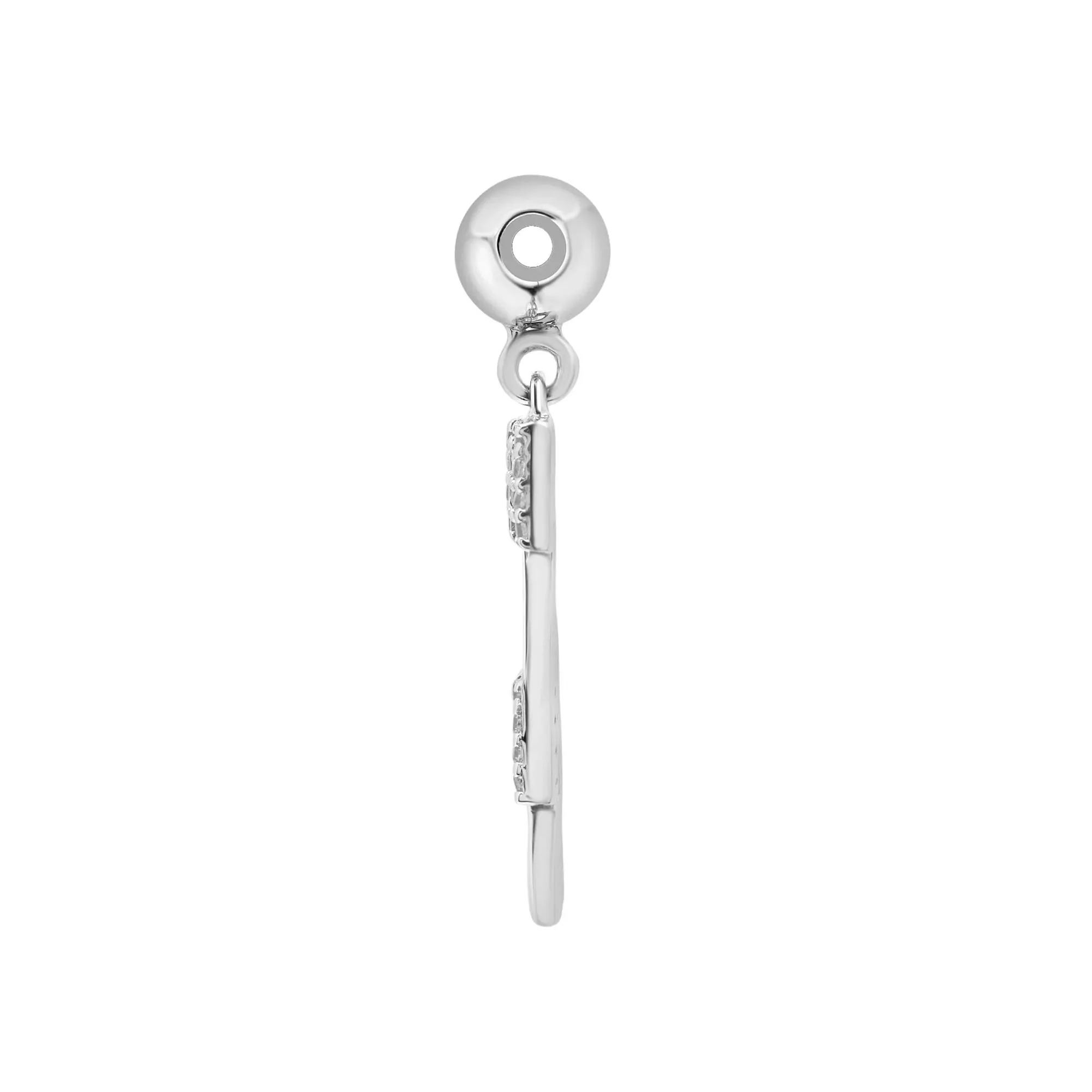 Diamond Accent Mama Bead Charm .925 Sterling Silver White Size 19.00mm - Image 6