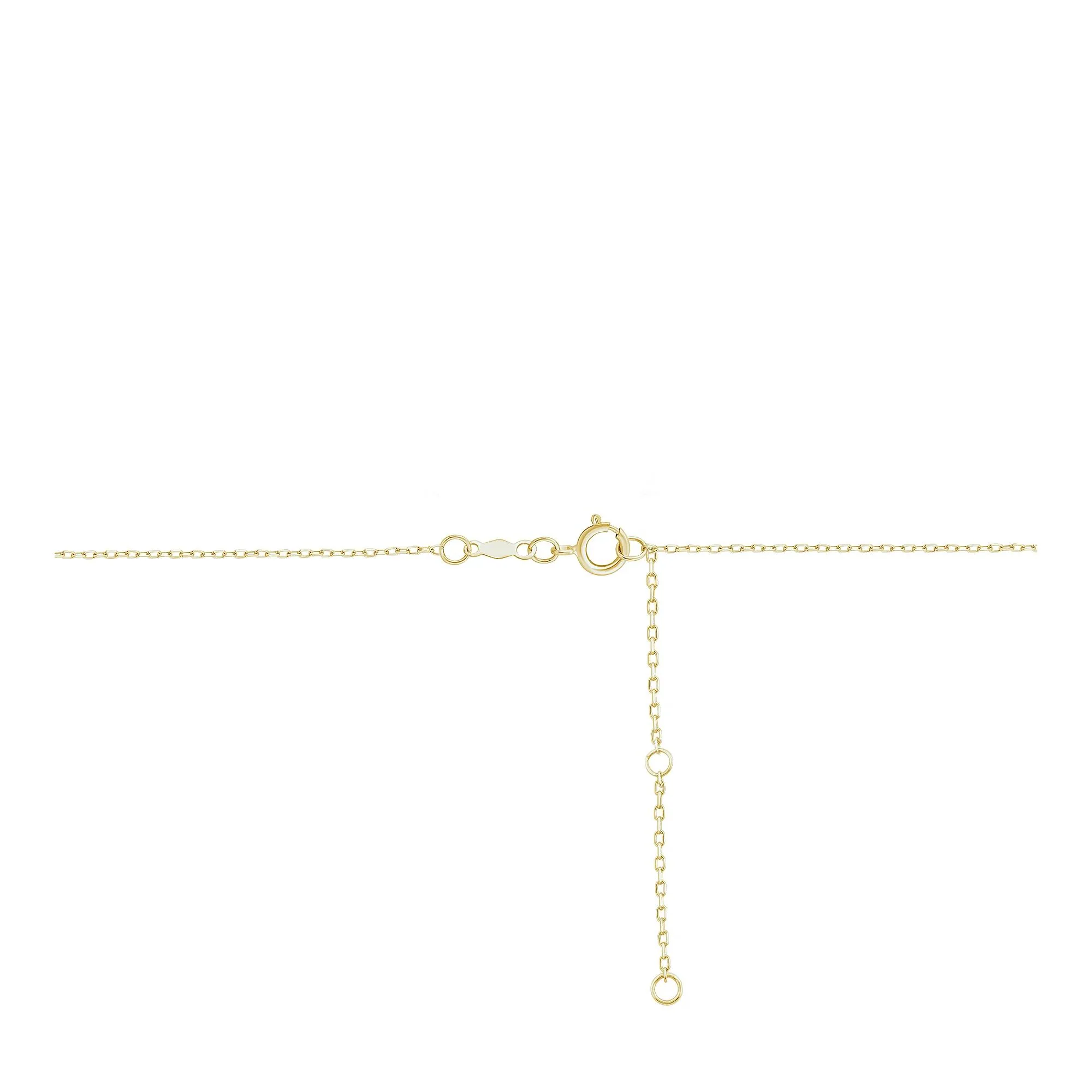 1 CT. Tw. Emerald and Diamond Halo Pendant Necklace 10K Yellow Gold Size 16.5" - Image 3