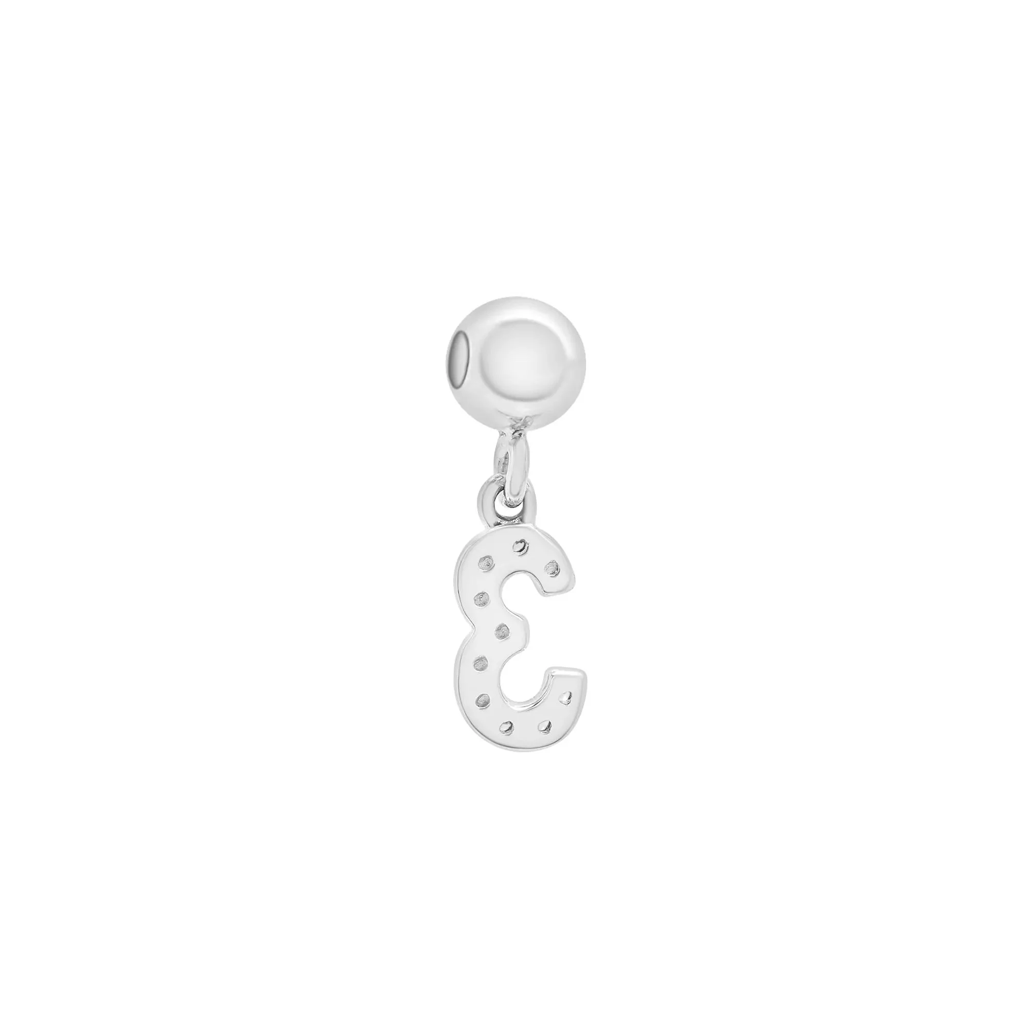 Diamond Accent Number 3 Bead Charm .925 Sterling Silver White Size 12.50mm - Image 7