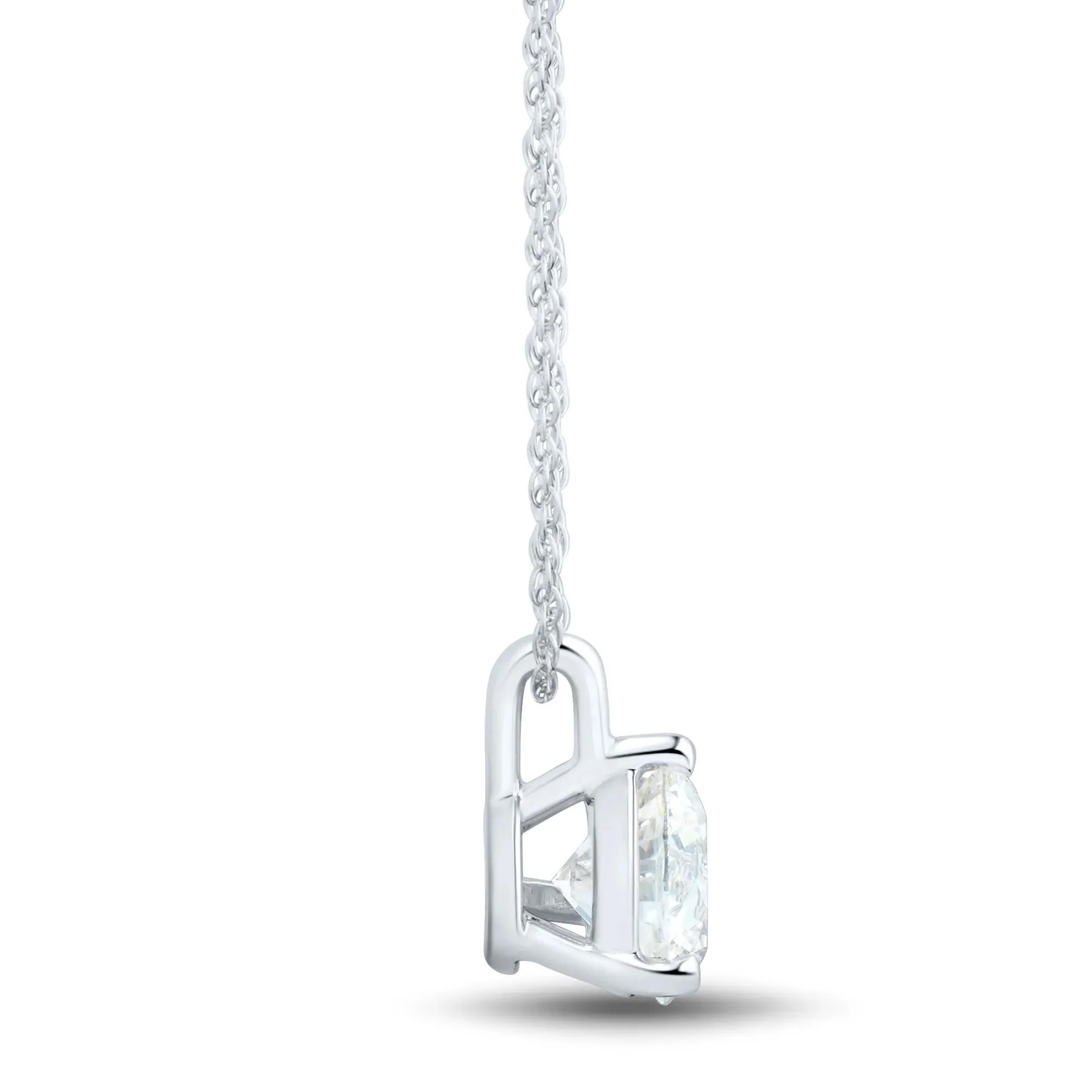 2 1/2 CT. Tw. Lab Grown Diamond Pendant Necklace and Earring Box Set 10K White Gold Size 18" - Image 3