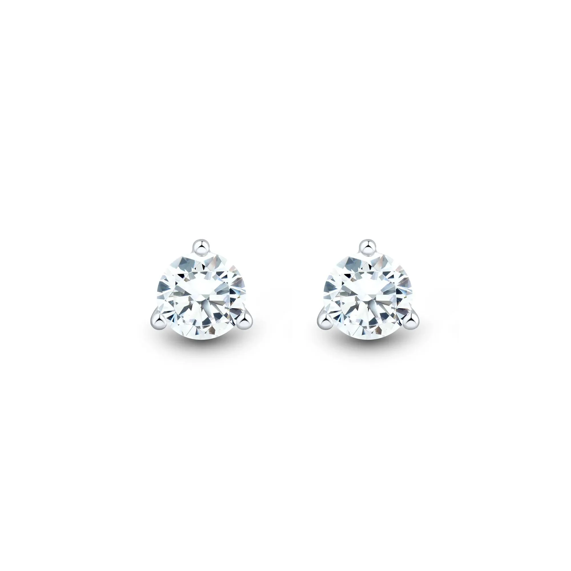 1 CT. Tw. Lab Grown Diamond Pendant Necklace and Earring Box Set 10K White Gold Size 18" - Image 6