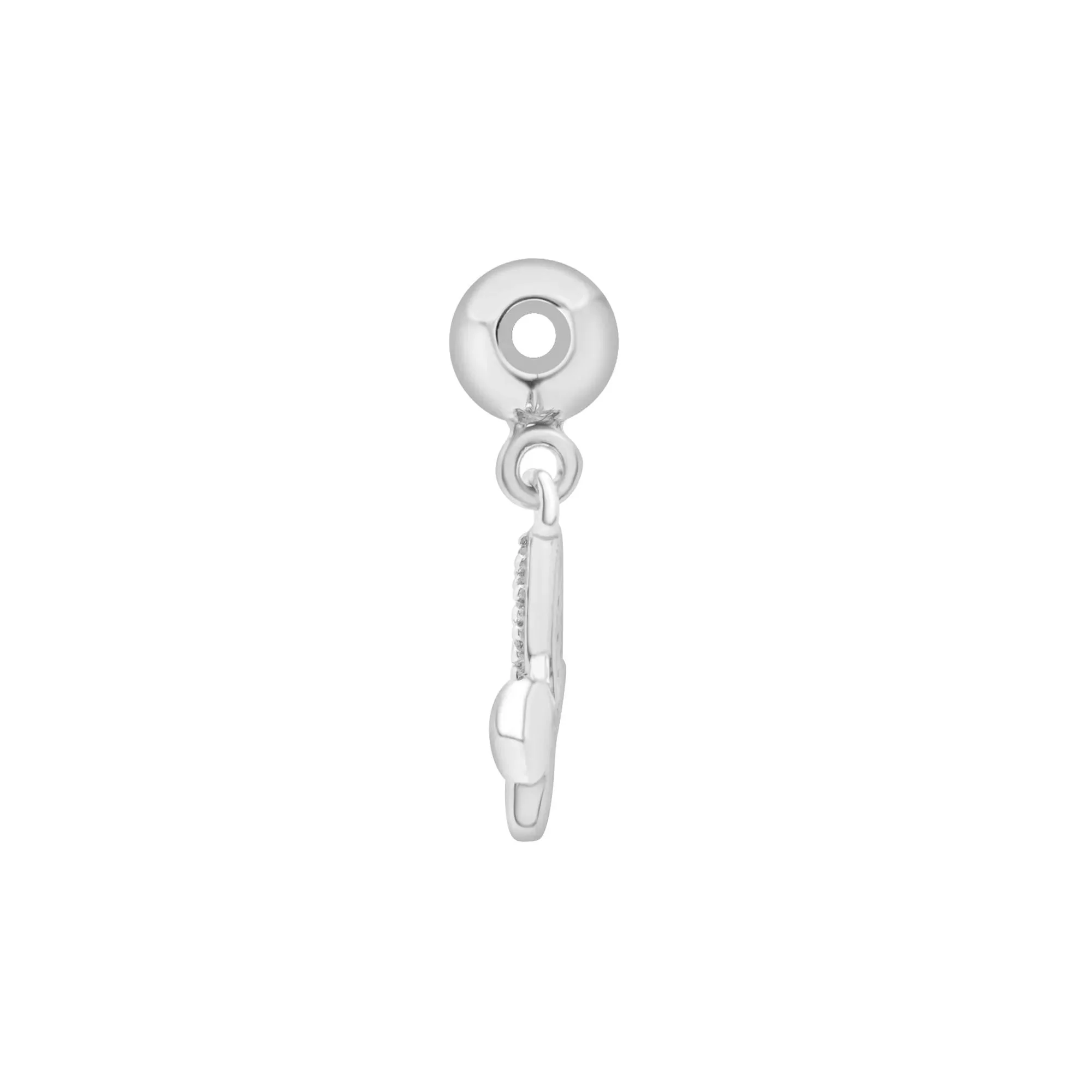 Diamond Accent Butterfly Bead Charm .925 Sterling Silver White Size 13.50mm - Image 6