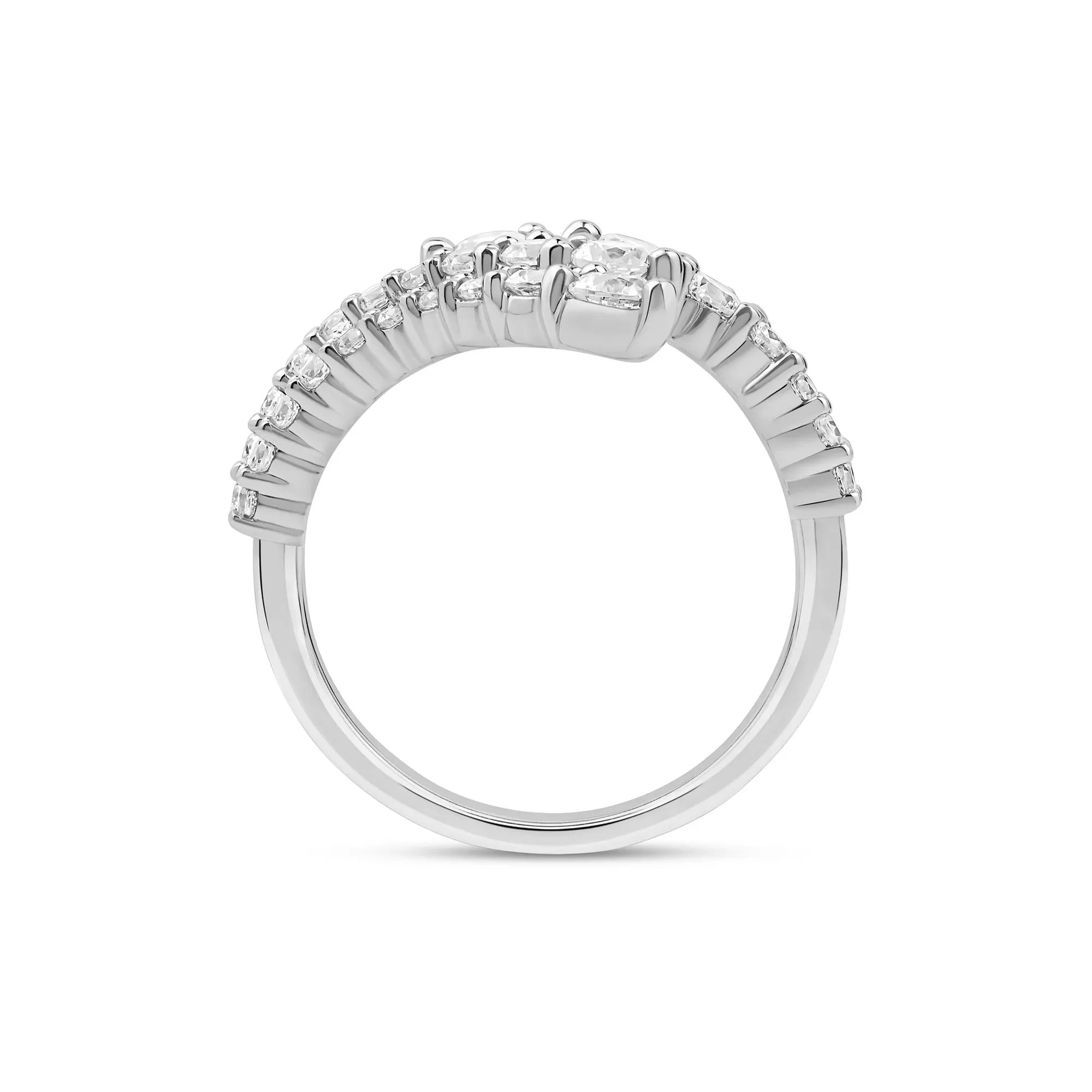 1/4 CT. Tw. Lab Grown Diamond Ring 10K White Gold Round Brilliant Cut Size 7.5 2mm - Image 2