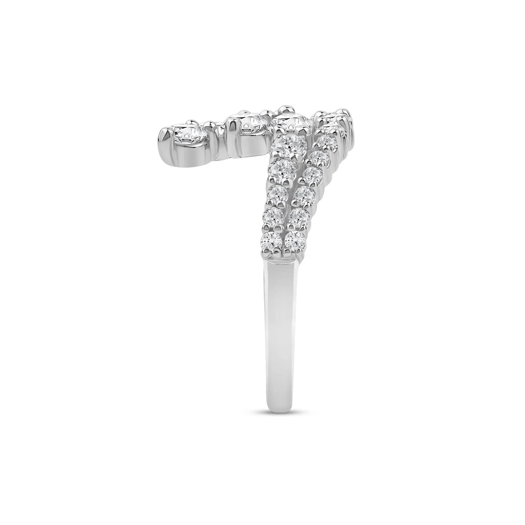 1/4 CT. Tw. Lab Grown Diamond Ring 10K White Gold Round Brilliant Cut Size 8 2mm - Image 3