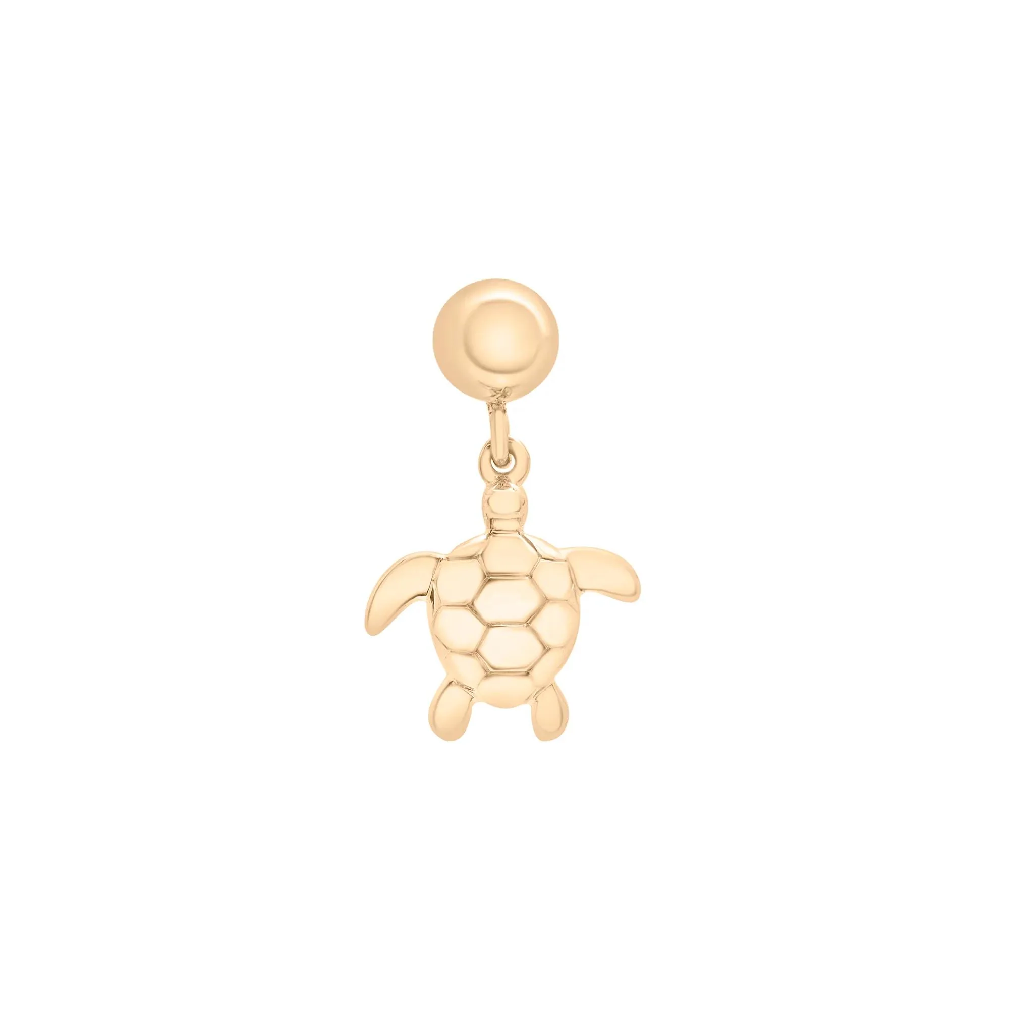 Sea Turtle Bead Charm Vermeil Yellow Size 15.00mm - Image 5