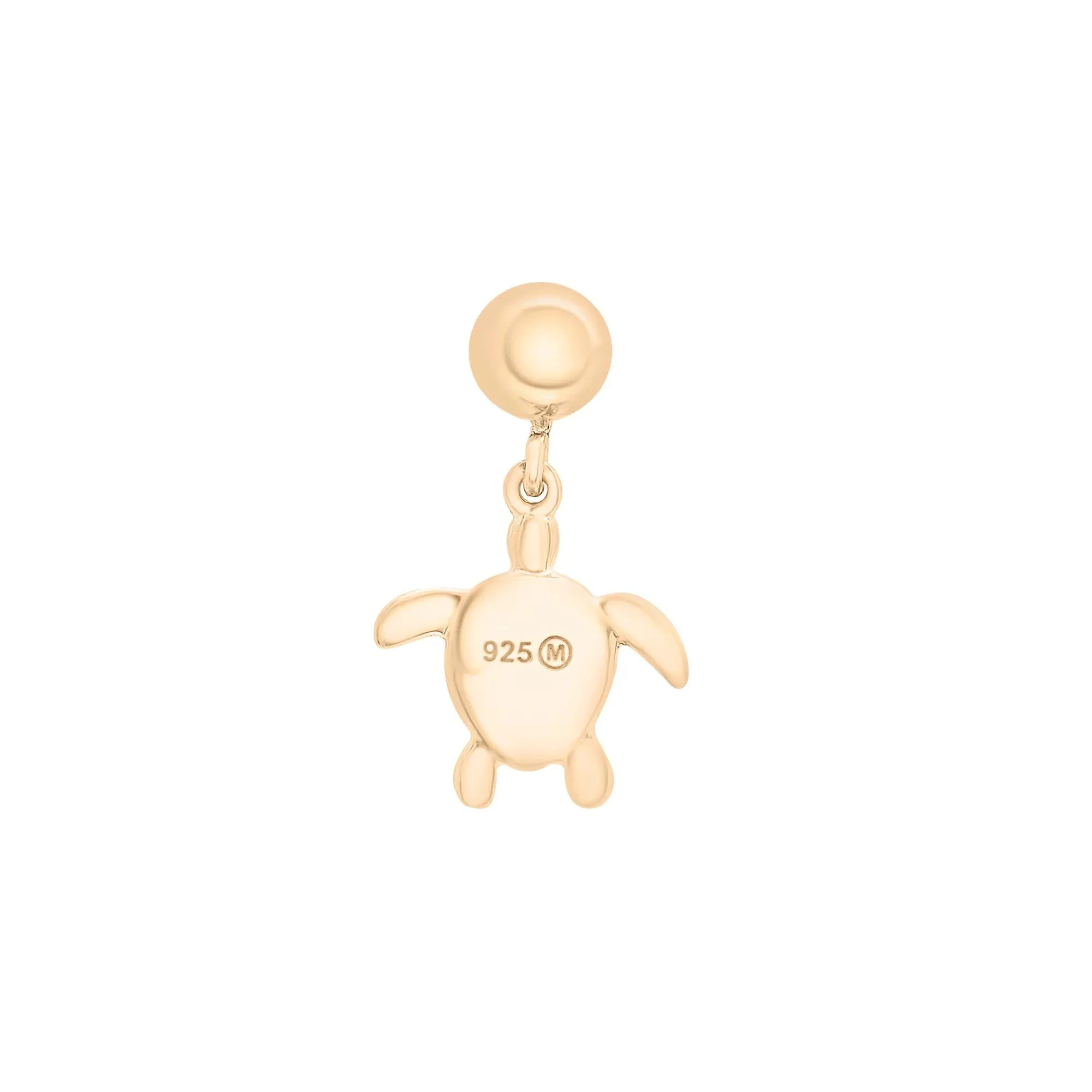 Sea Turtle Bead Charm Vermeil Yellow Size 15.00mm - Image 7