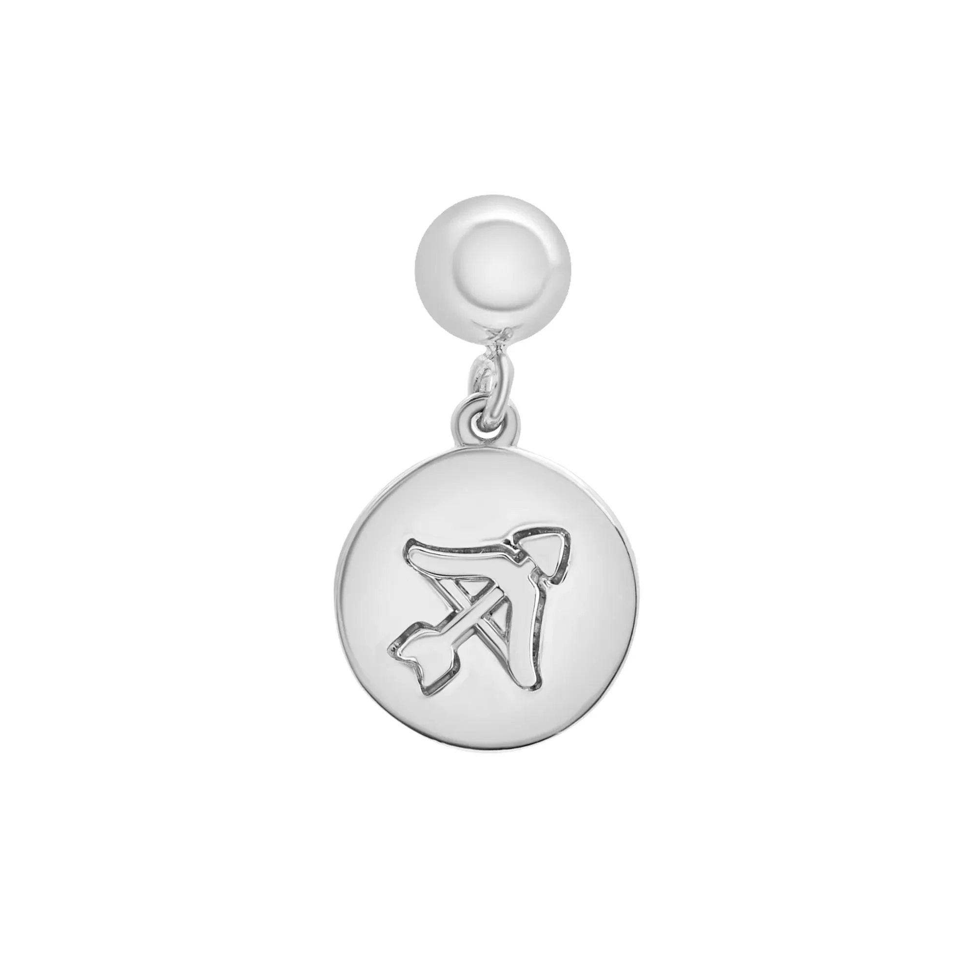 Sagittarius Zodiac Disc Bead Charm .925 Sterling Silver White Size 14.00mm - Image 5