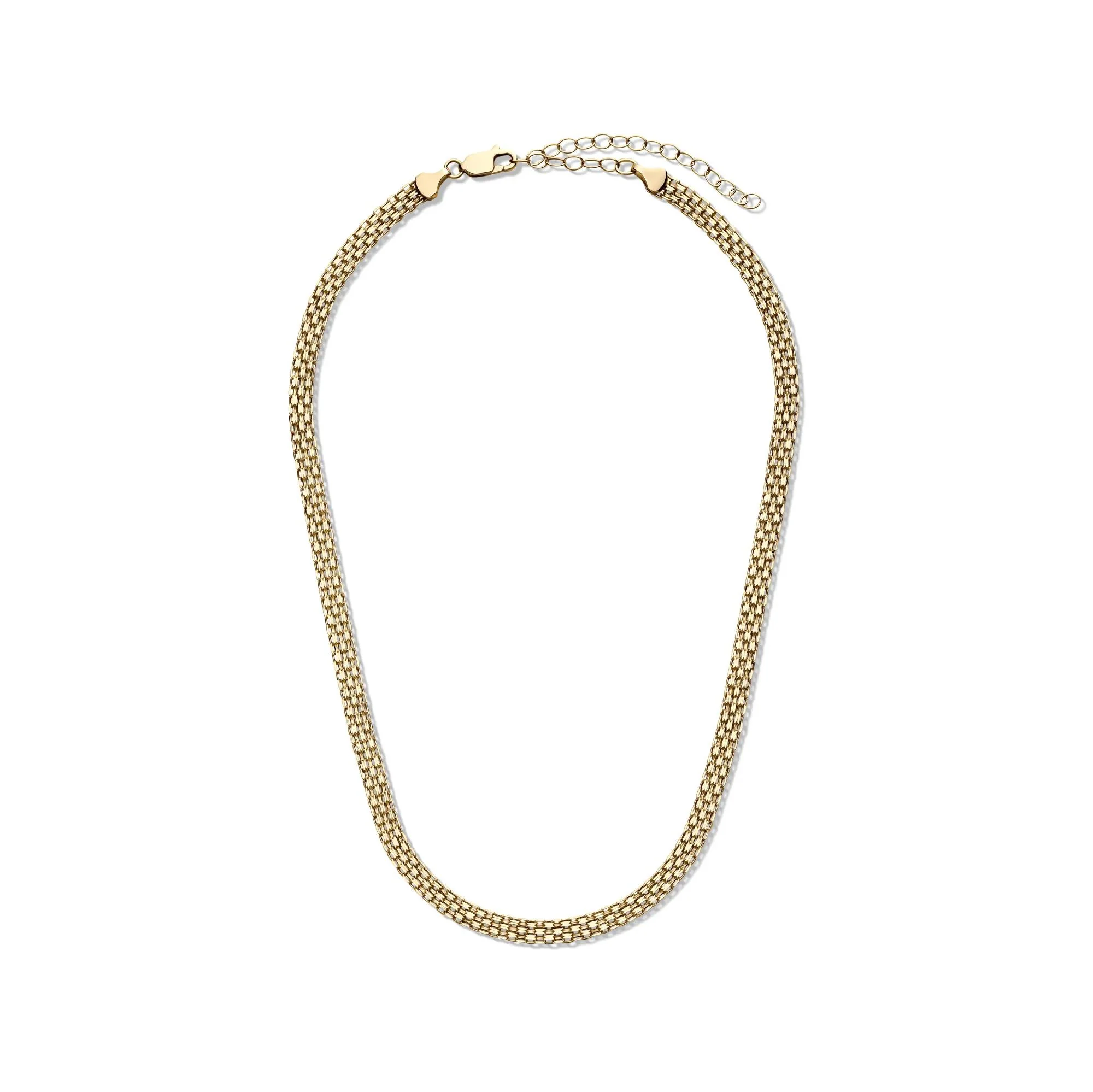 Bismark Chain Necklace 14K Yellow Gold 15" Size 18" - Image 3