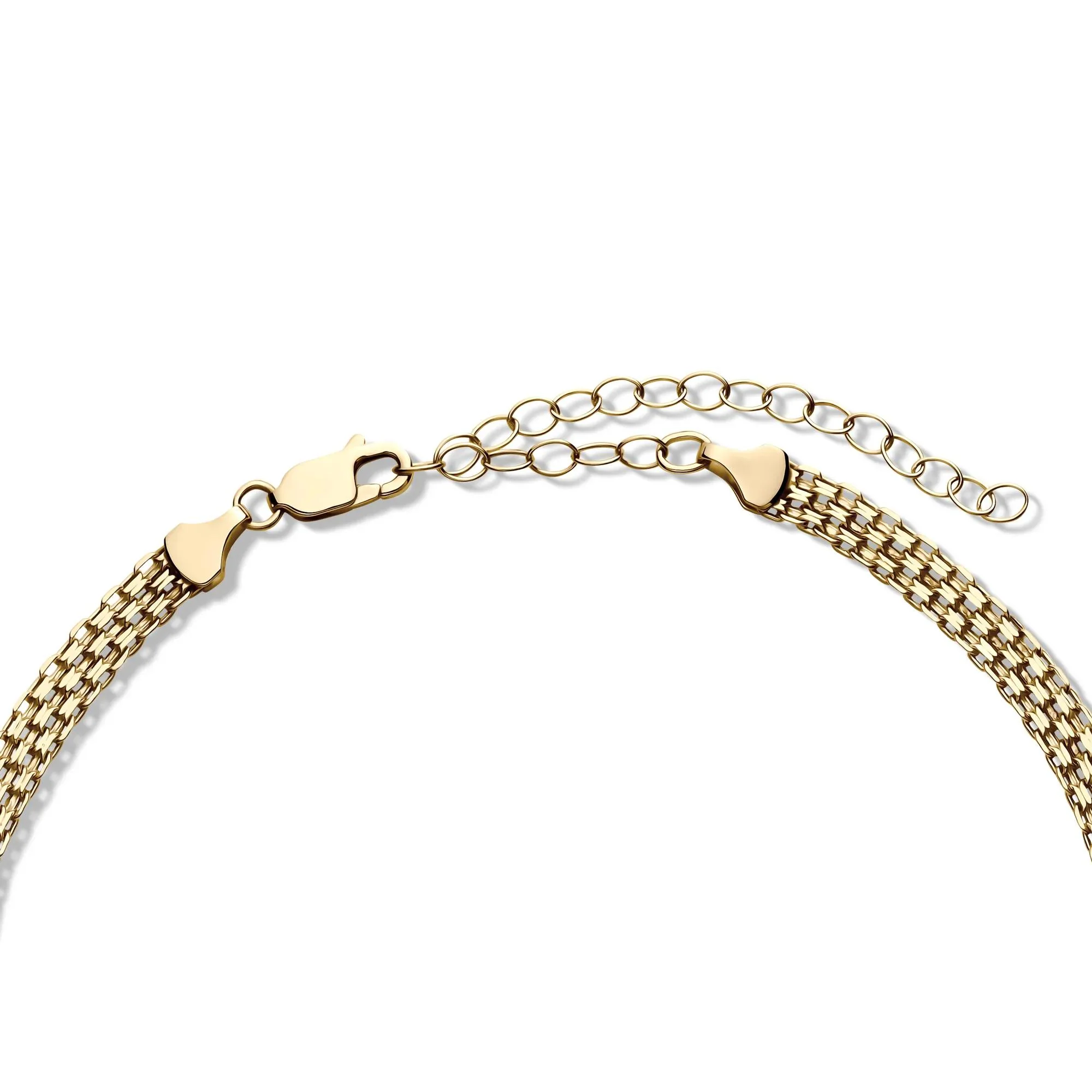 Bismark Chain Necklace 14K Yellow Gold 15" Size 18" - Image 4