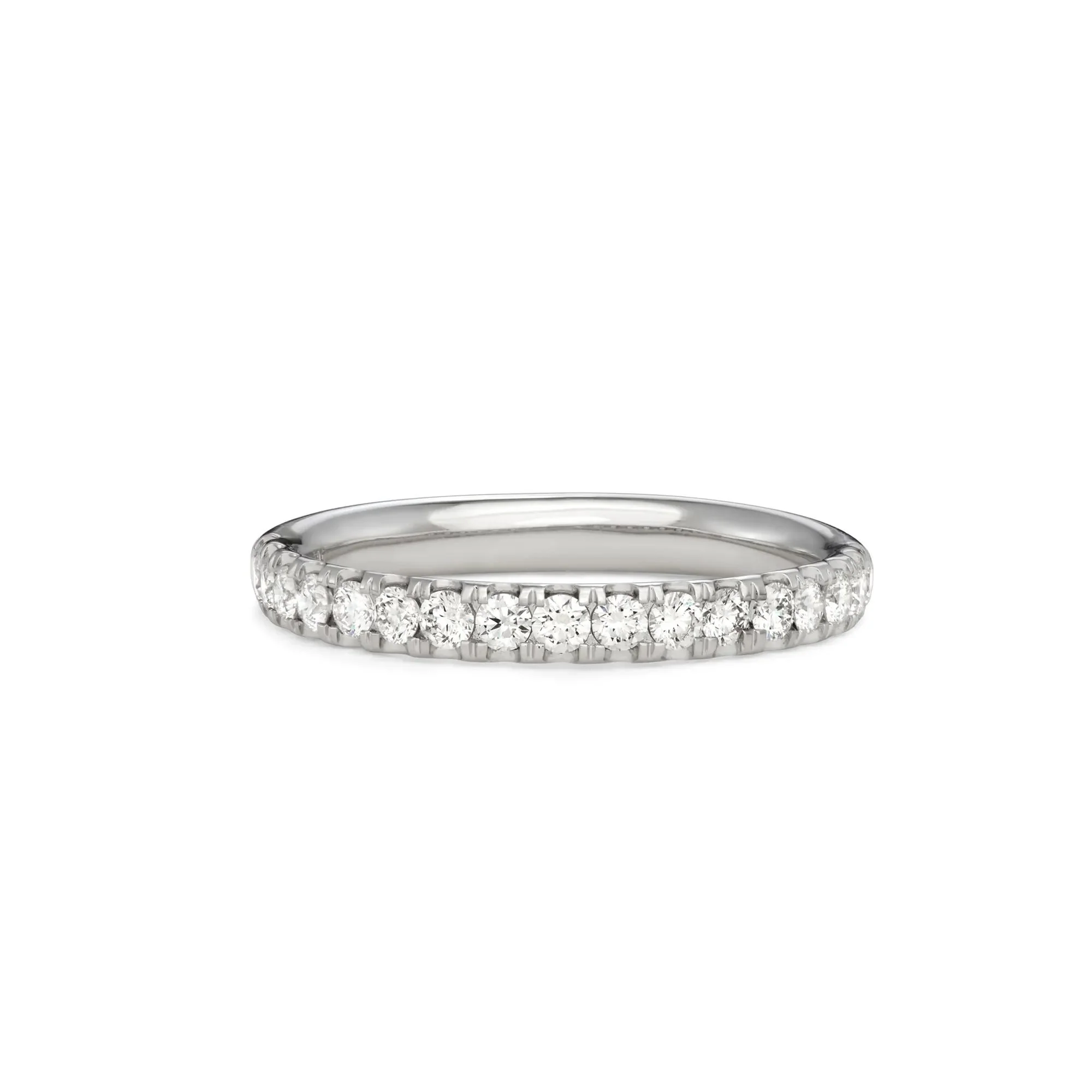 1/2 CT. Tw. Lab Grown Diamond Anniversary Band Ring Platinum Round Brilliant Cut White Size 6.5 2mm