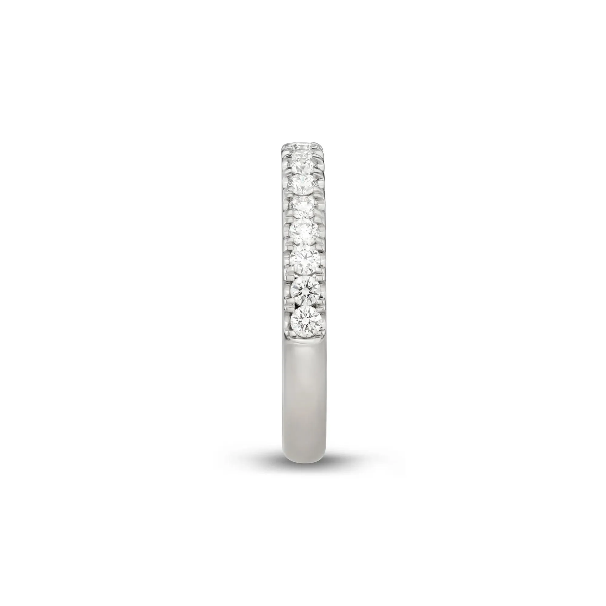 1/2 CT. Tw. Lab Grown Diamond Anniversary Band Ring Platinum Round Brilliant Cut White Size 7 2mm - Image 3
