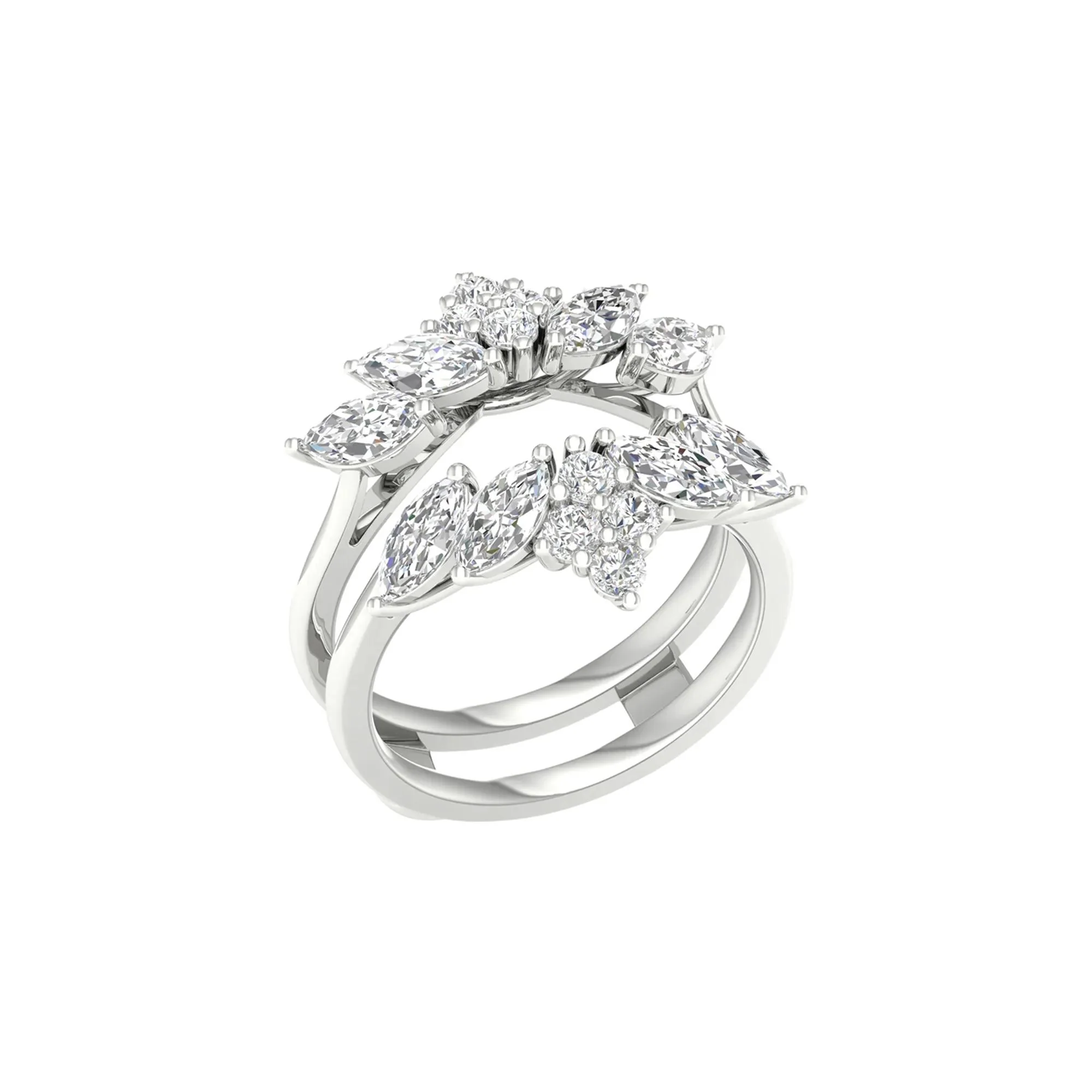 2 CT. Tw. Lab Grown Diamond Insert 14K White Gold Ring Round Brilliant Cut Size 6.5 - Image 5