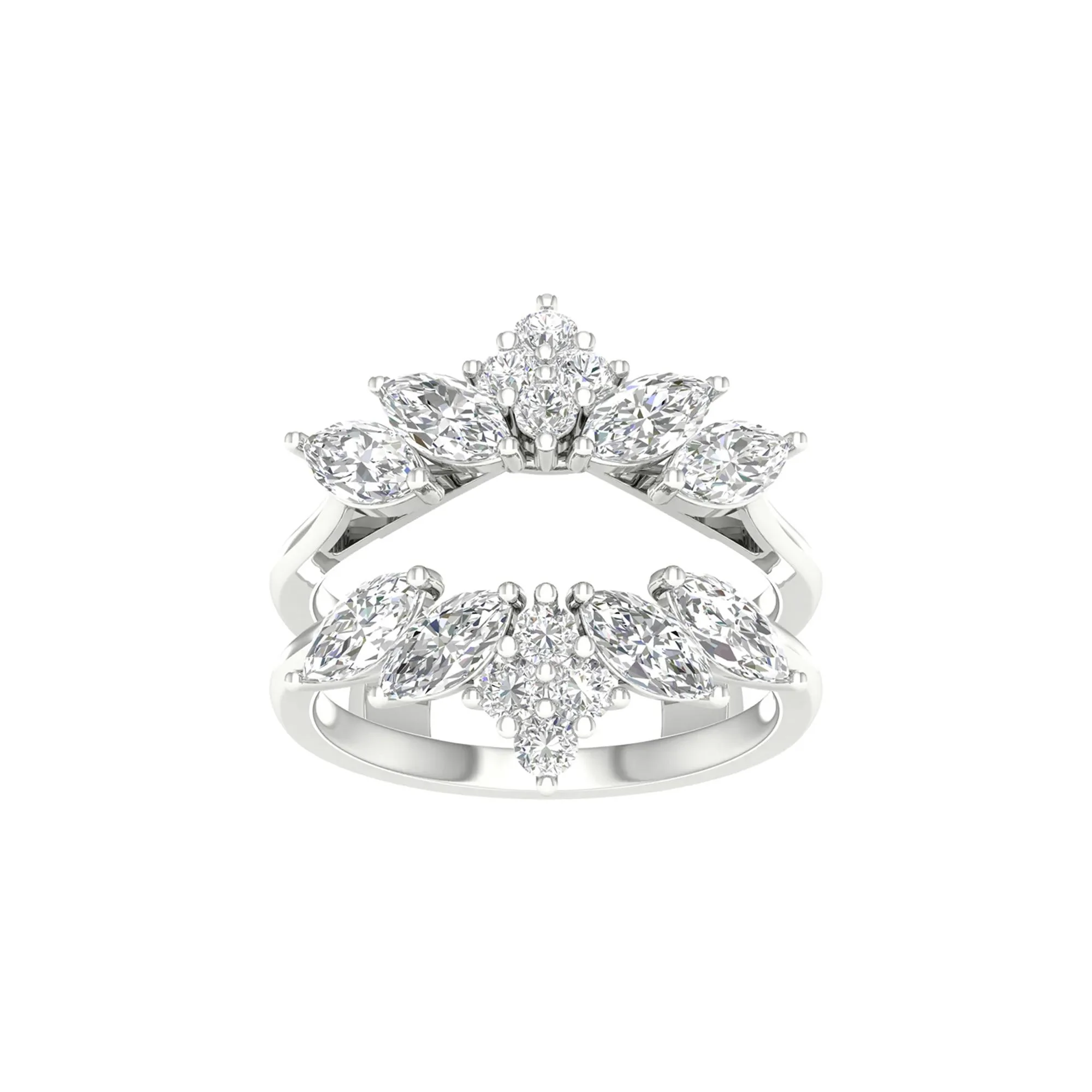 2 CT. Tw. Lab Grown Diamond Insert 14K White Gold Ring Round Brilliant Cut Size 9 - Image 4