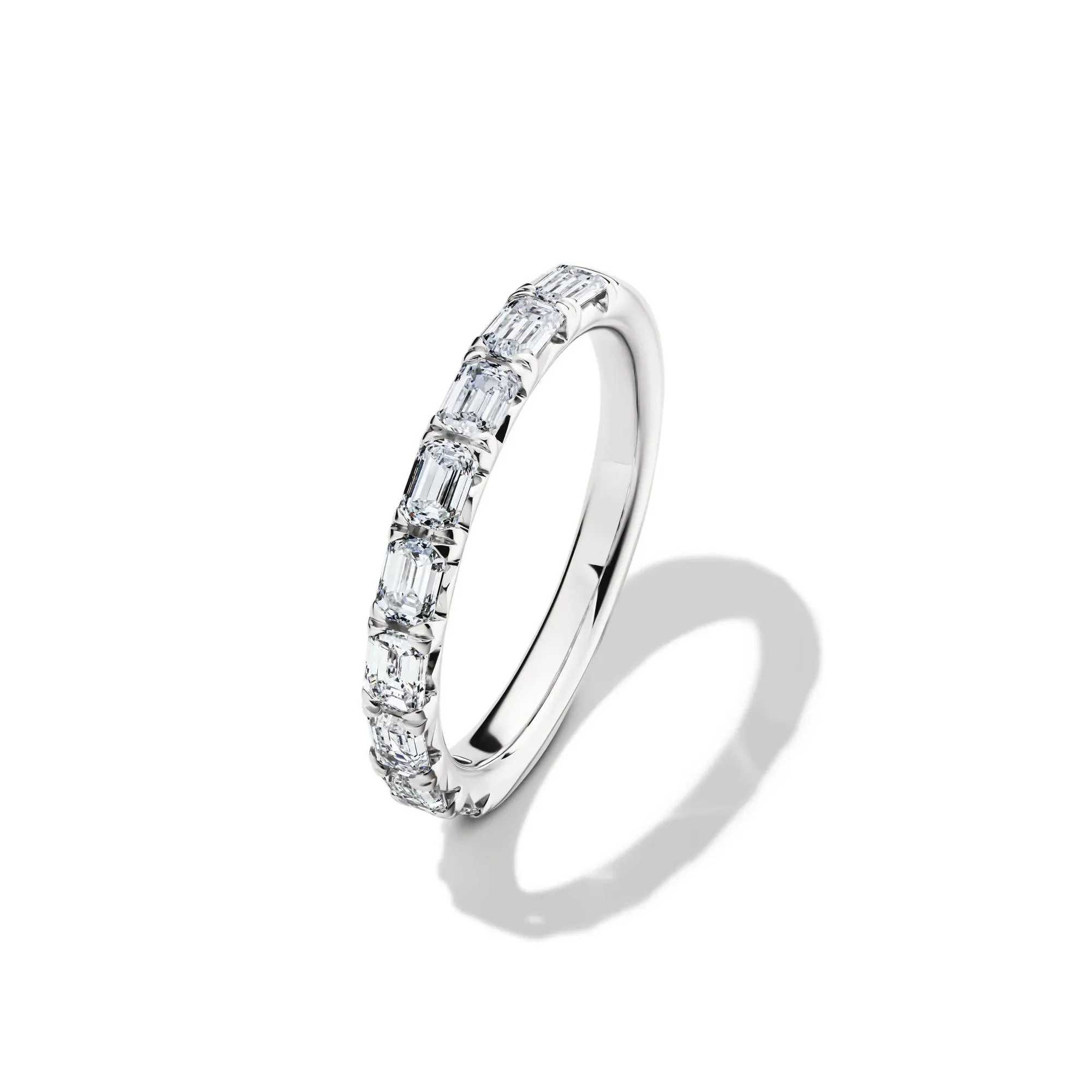 1 CT. Tw. Lab Grown Diamond East-West Band Ring Platinum White Size 6.5 3.5mm - Image 4