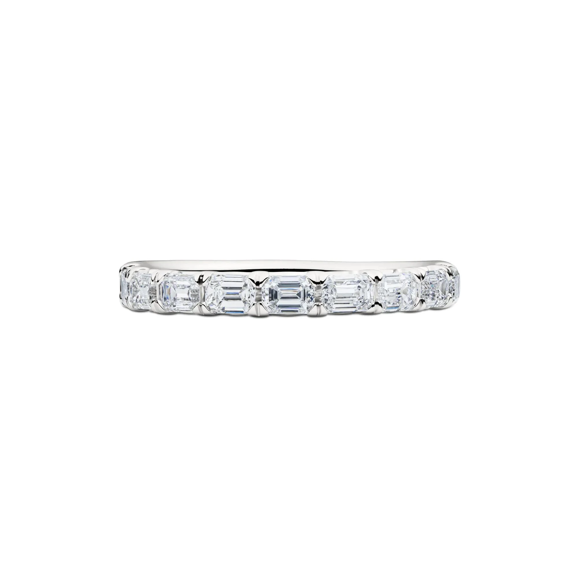 1 CT. Tw. Lab Grown Diamond East-West Band Ring Platinum White Size 7 3.5mm