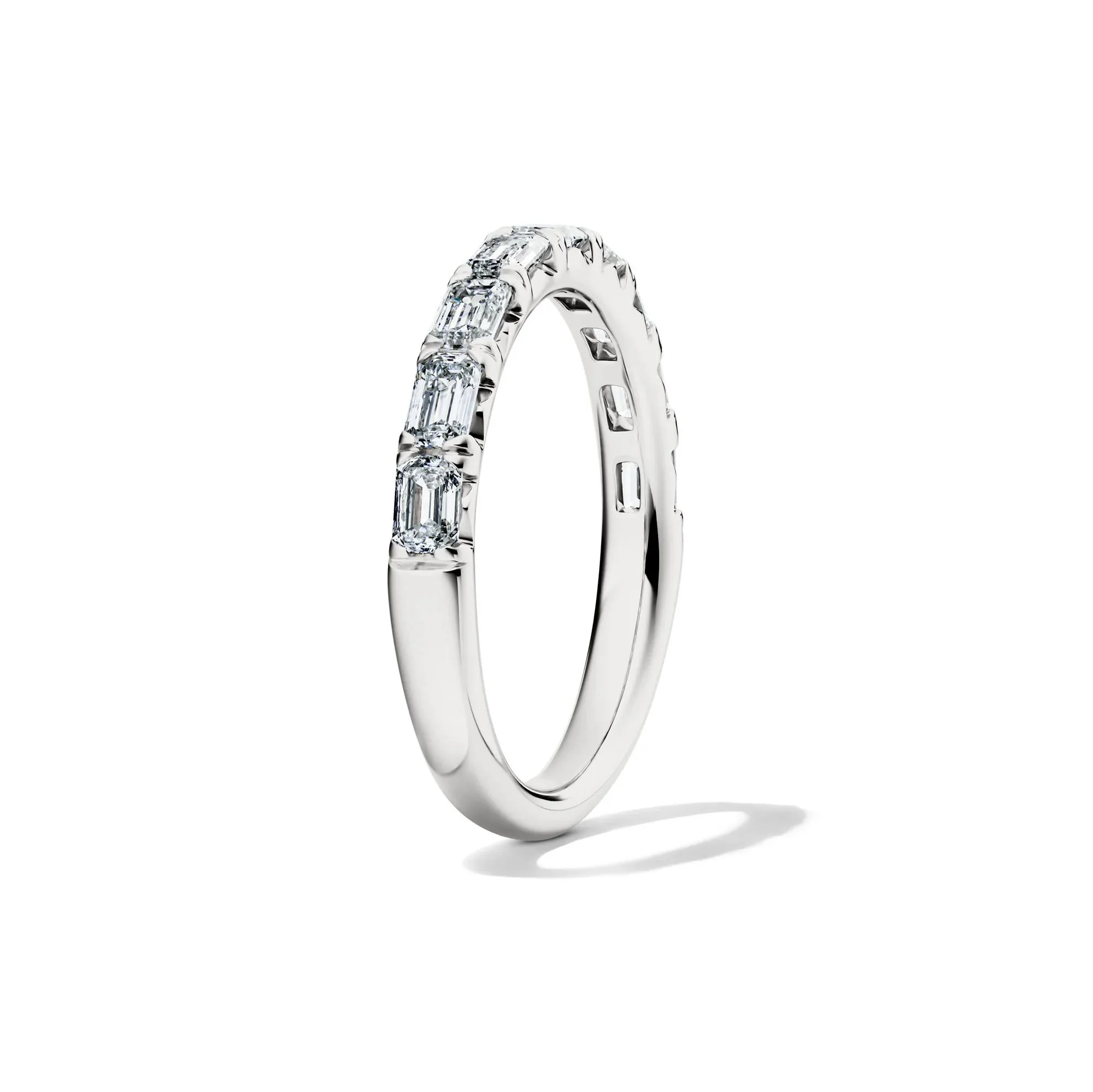 1 CT. Tw. Lab Grown Diamond East-West Band Ring Platinum White Size 8.5 3.5mm - Image 3