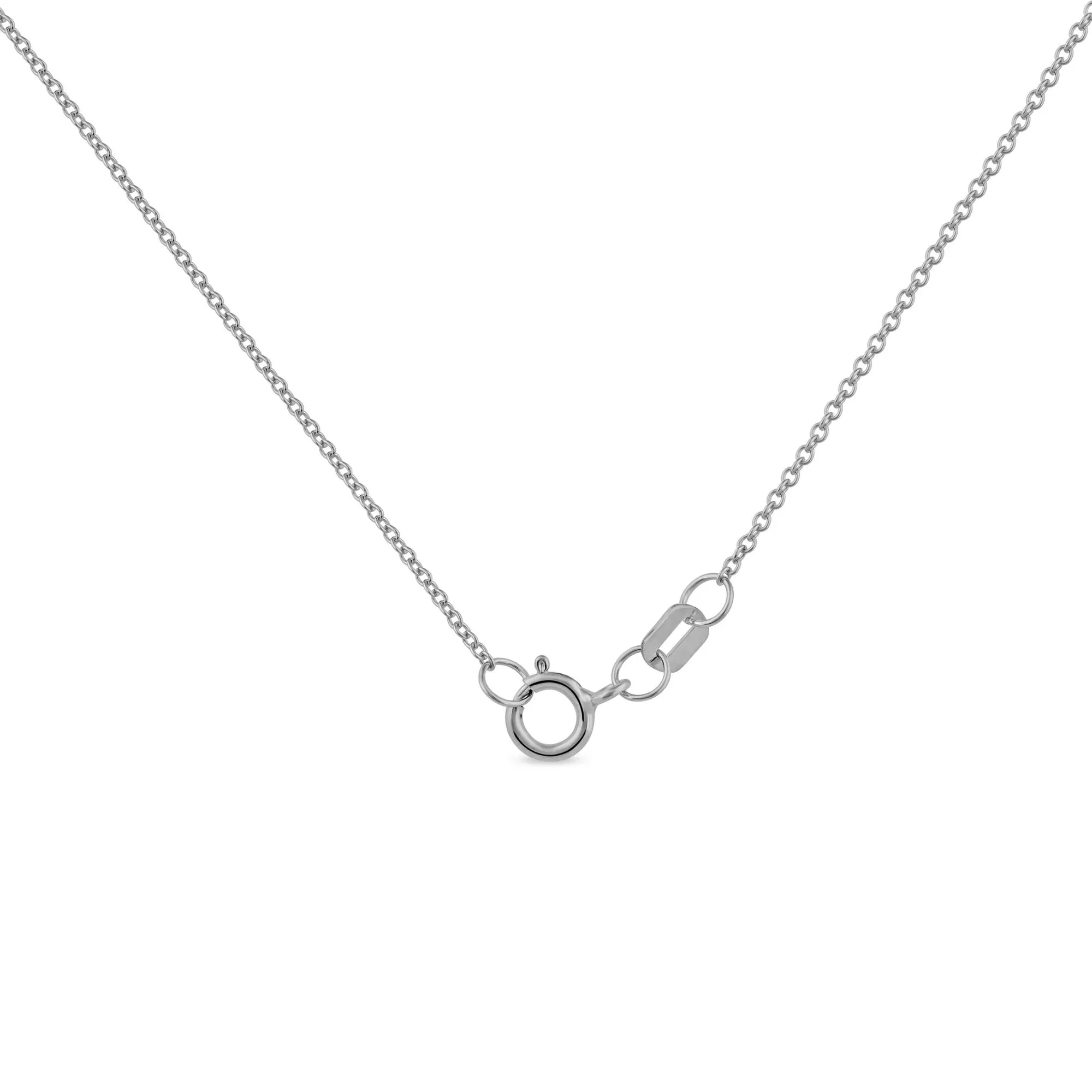 1/3 CT. Tw. Lab Grown Diamond Illusion Solitaire Pendant Necklace 10K White Gold Size 18" - Image 4