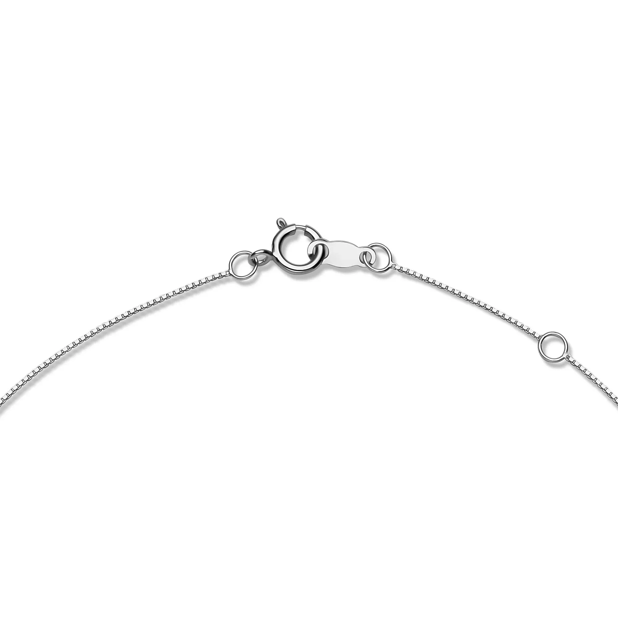 1 CT. Tw. Lab Grown Diamond Five-Stone Pendant Necklace 14K White Gold Size 18" - Image 4
