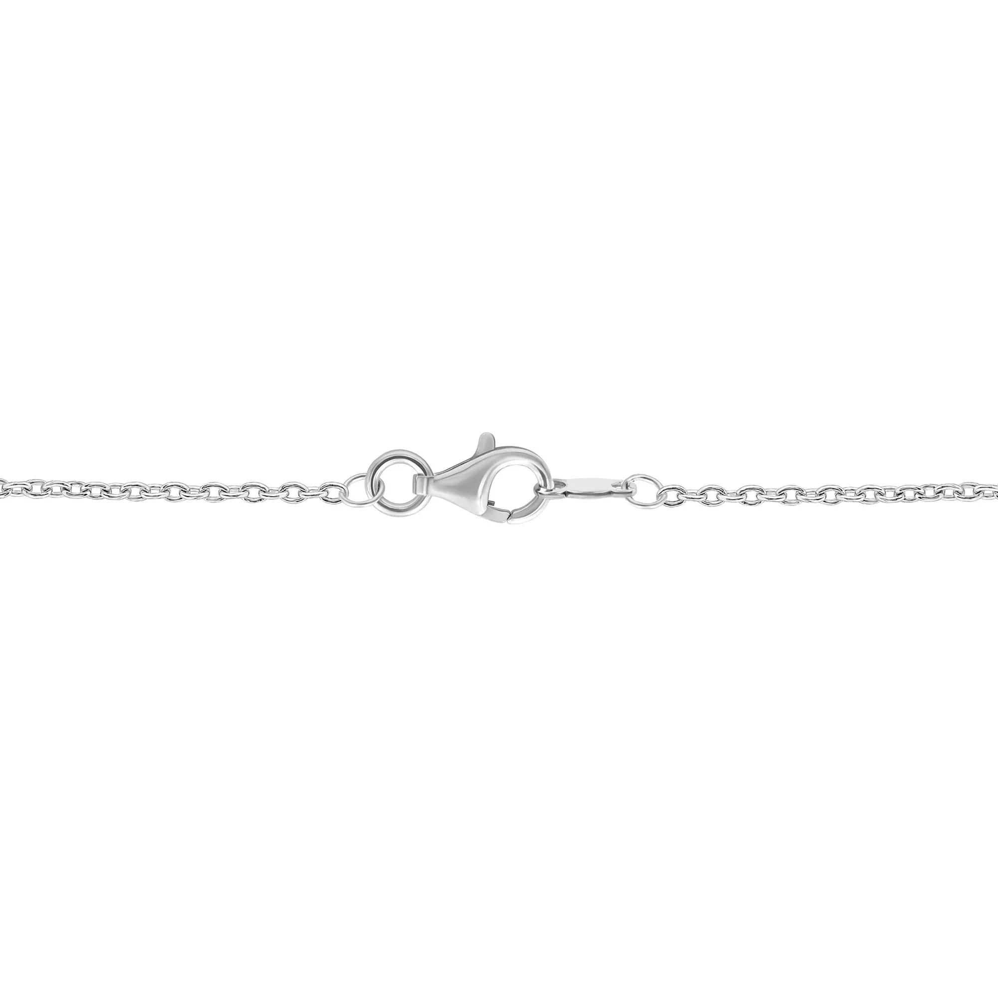 1 CT. Tw. Lab Grown Diamond Bezel-Set Heart Pendant Necklace 14K White Gold Size 18" - Image 3