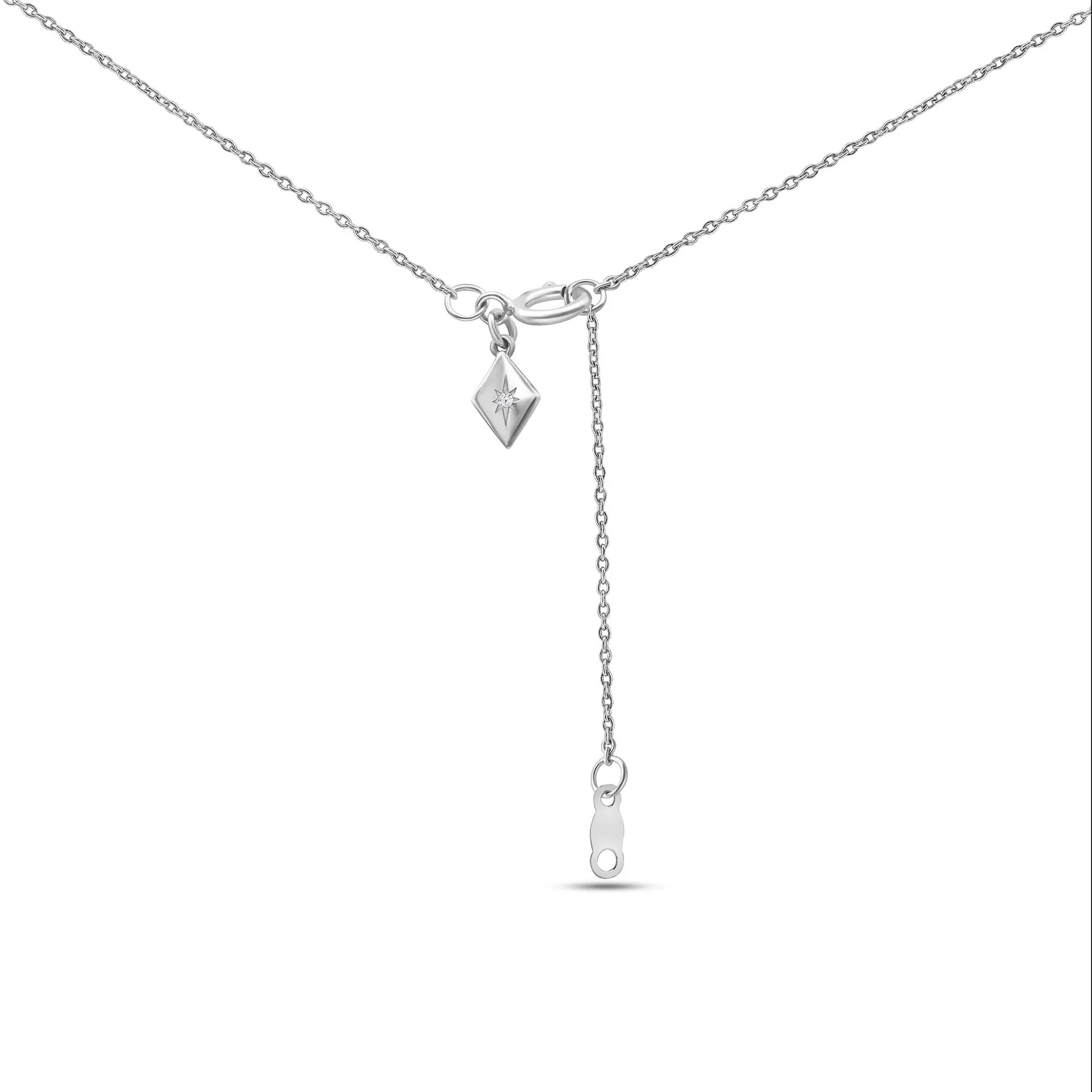 3 CT. Tw. Lab Grown Diamond Mixed Cut Lariat Necklace 14K White Gold Size 18" - Image 3