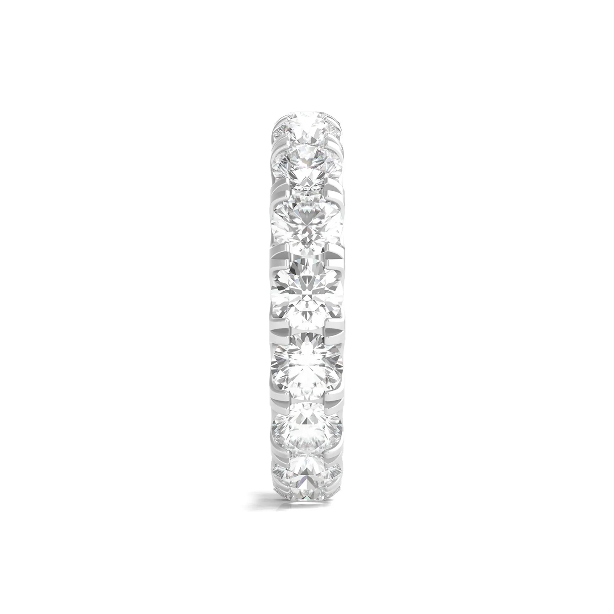 4 CT. Tw. Lab Grown Round Diamond Eternity Band Ring 14K White Gold Round Brilliant Cut Size 5 2mm - Image 3