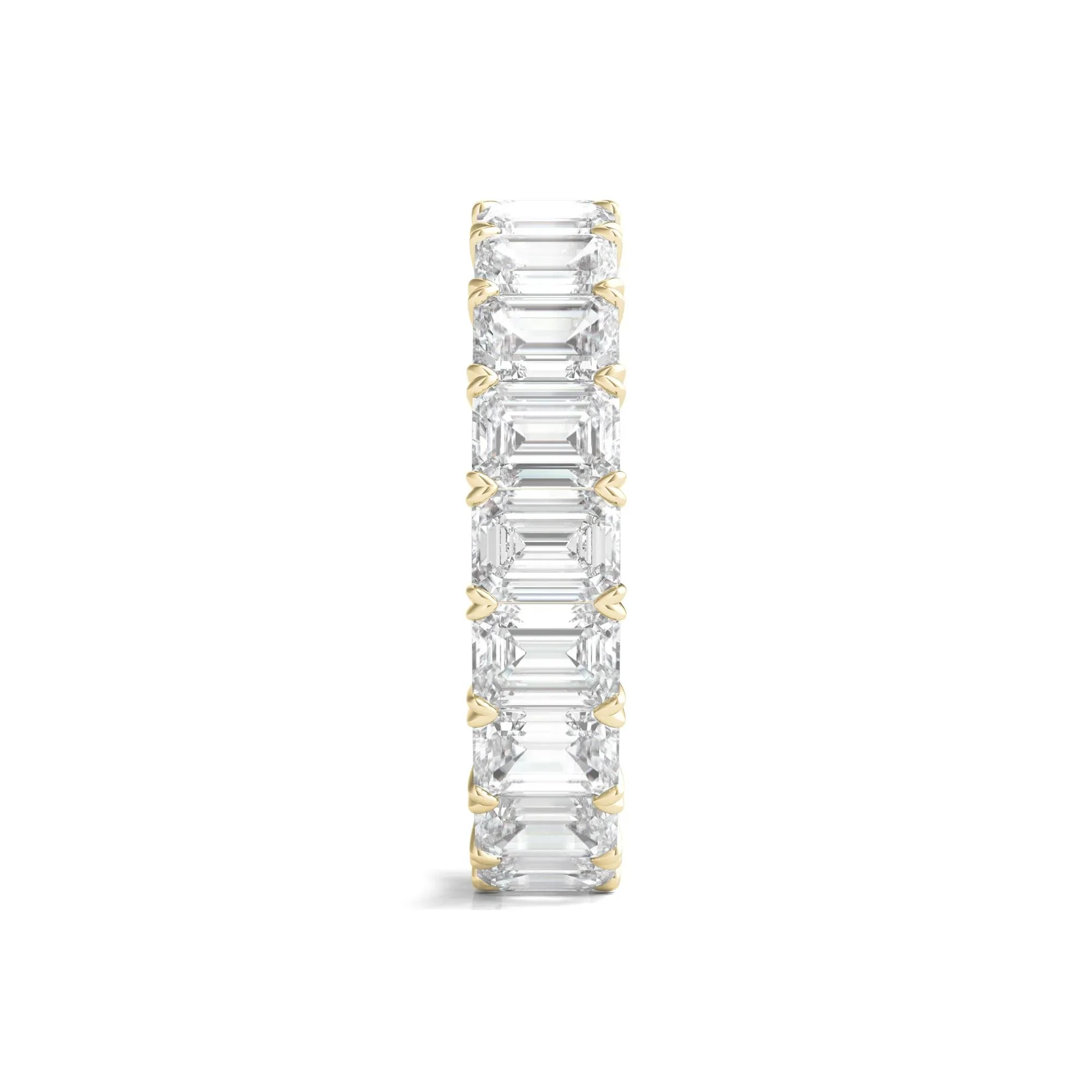 5 CT. Tw. Lab Grown Emerald-Cut Diamond Eternity Band Ring 14K Yellow Gold Size 6.5 4mm - Image 3