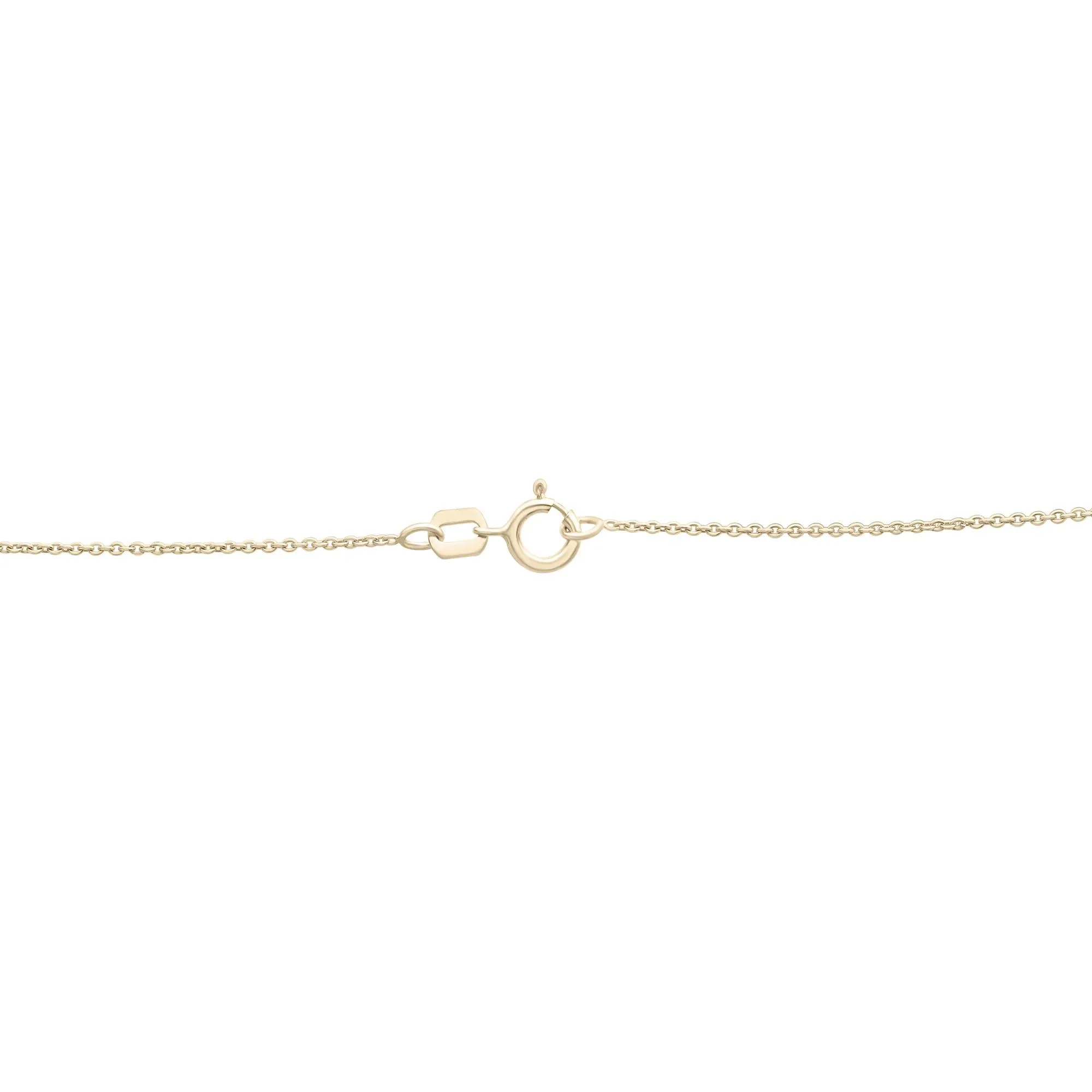 Diamond Accent Open Pear Pendant Necklace 10K Yellow Gold Size 17" - Image 4