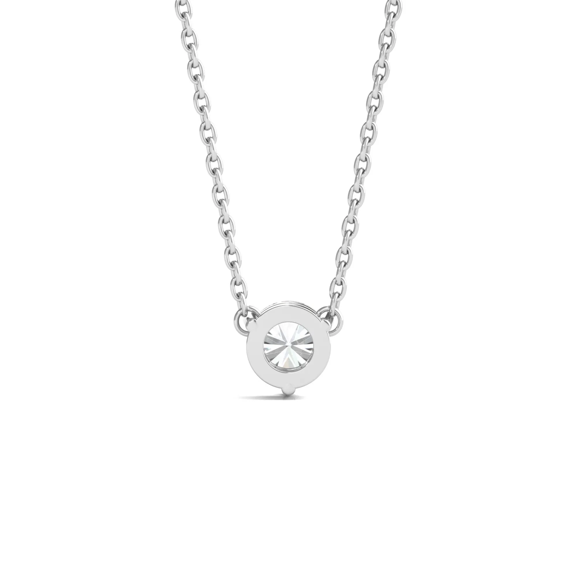 5/8 CT. Tw. Lab Grown Diamond Solitaire Pendant Necklace 10K White Gold Size 18" - Image 3