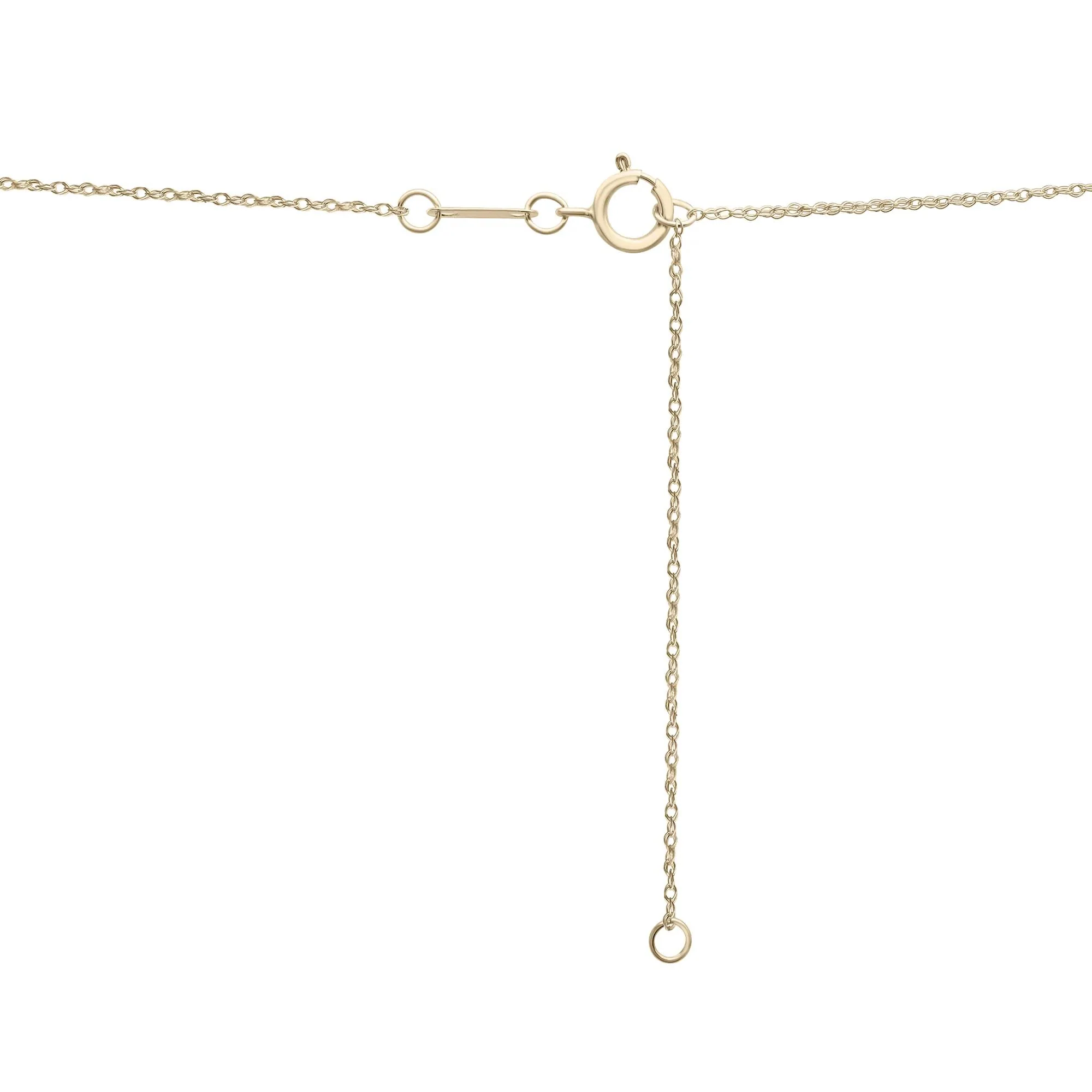 1/4 CT. Tw. Pavé Diamond Door Knocker Pendant Necklace 10K Yellow Gold Size 18" - Image 4