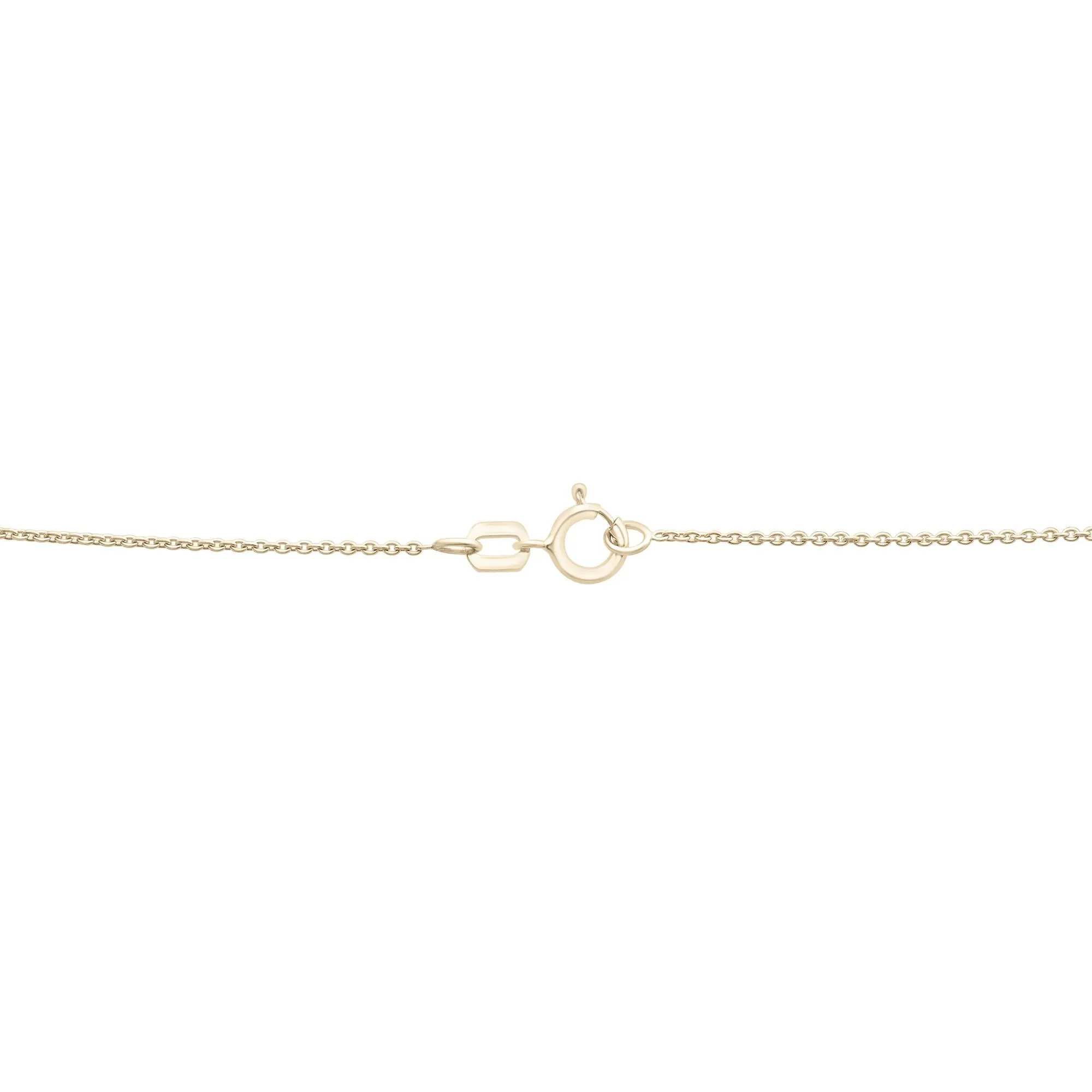 Diamond Accent Open Crescent Moon Pendant Necklace 10K Yellow Gold Size 17" - Image 3