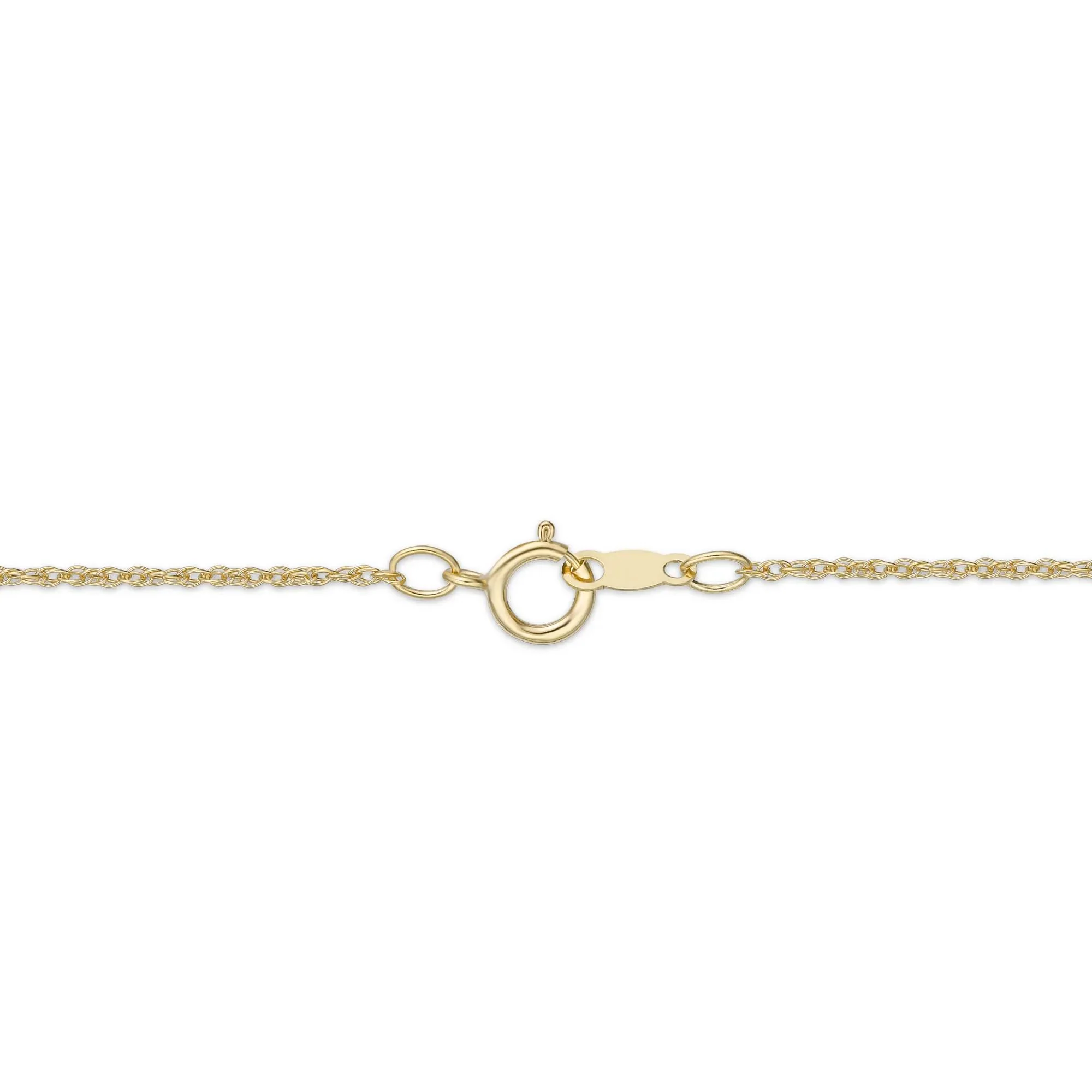 Oval Peridot Blue Topaz & Diamond Accent Pendant Necklace 10K Yellow Gold Size 18" - Image 3